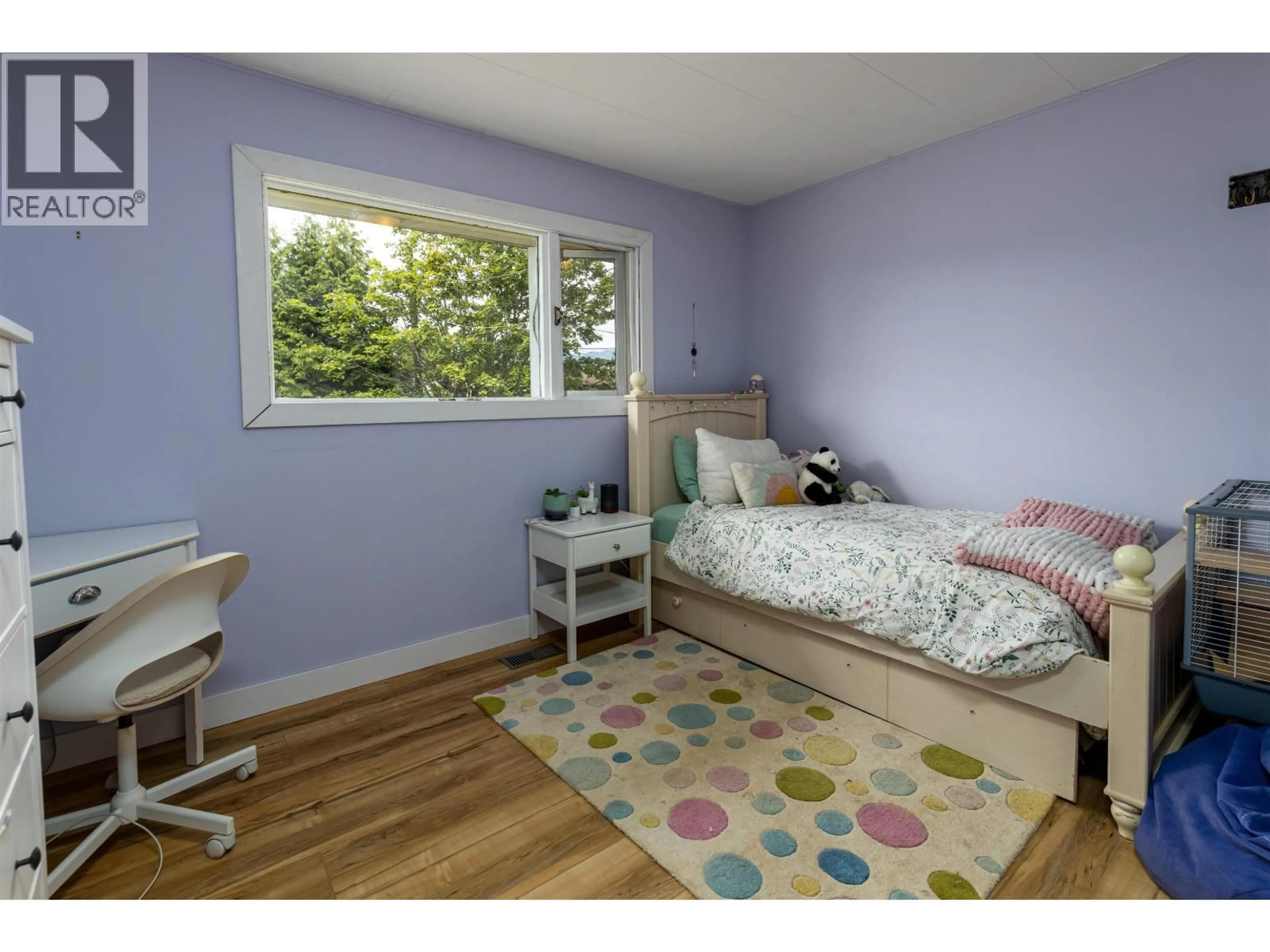 Bedroom with bed, wood/laminate floor for 2806 EBY STREET, Terrace British Columbia V8G2X5