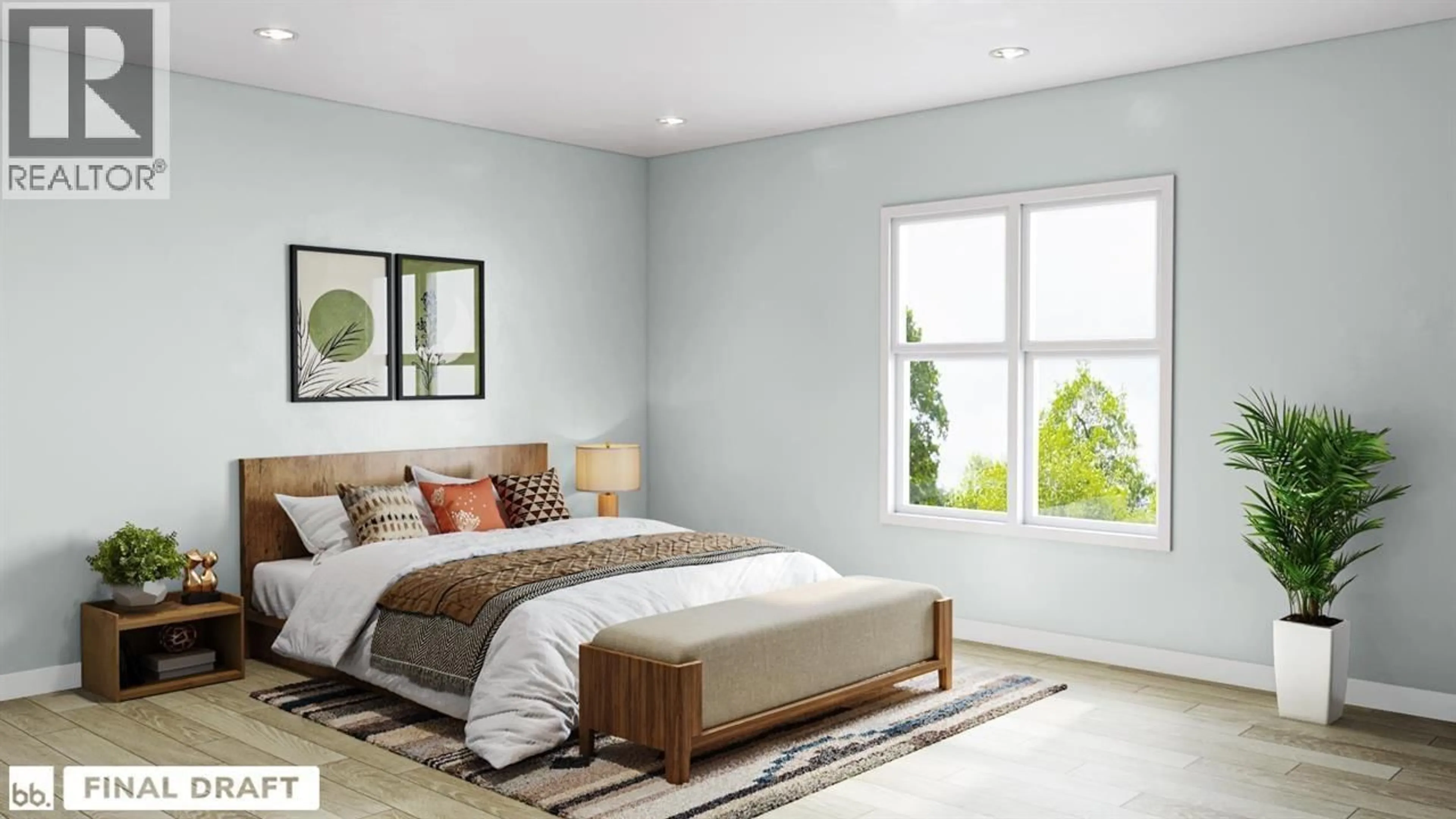 Bedroom with bed, wood/laminate floor for 7 - 3302 EBY STREET, Terrace British Columbia V8G4B5