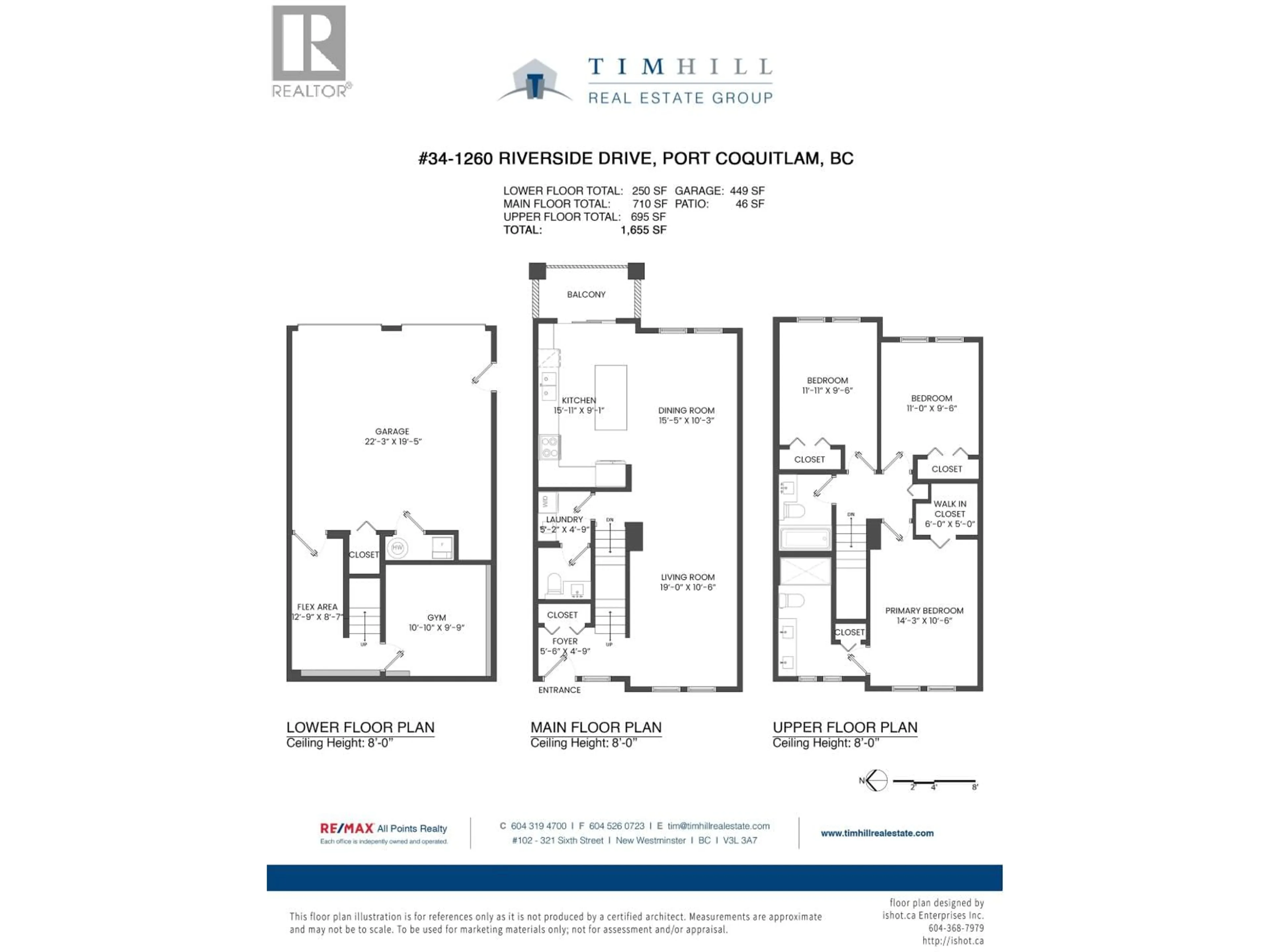 Floor plan for 34 - 1260 RIVERSIDE DRIVE, Coquitlam British Columbia V3B8C7