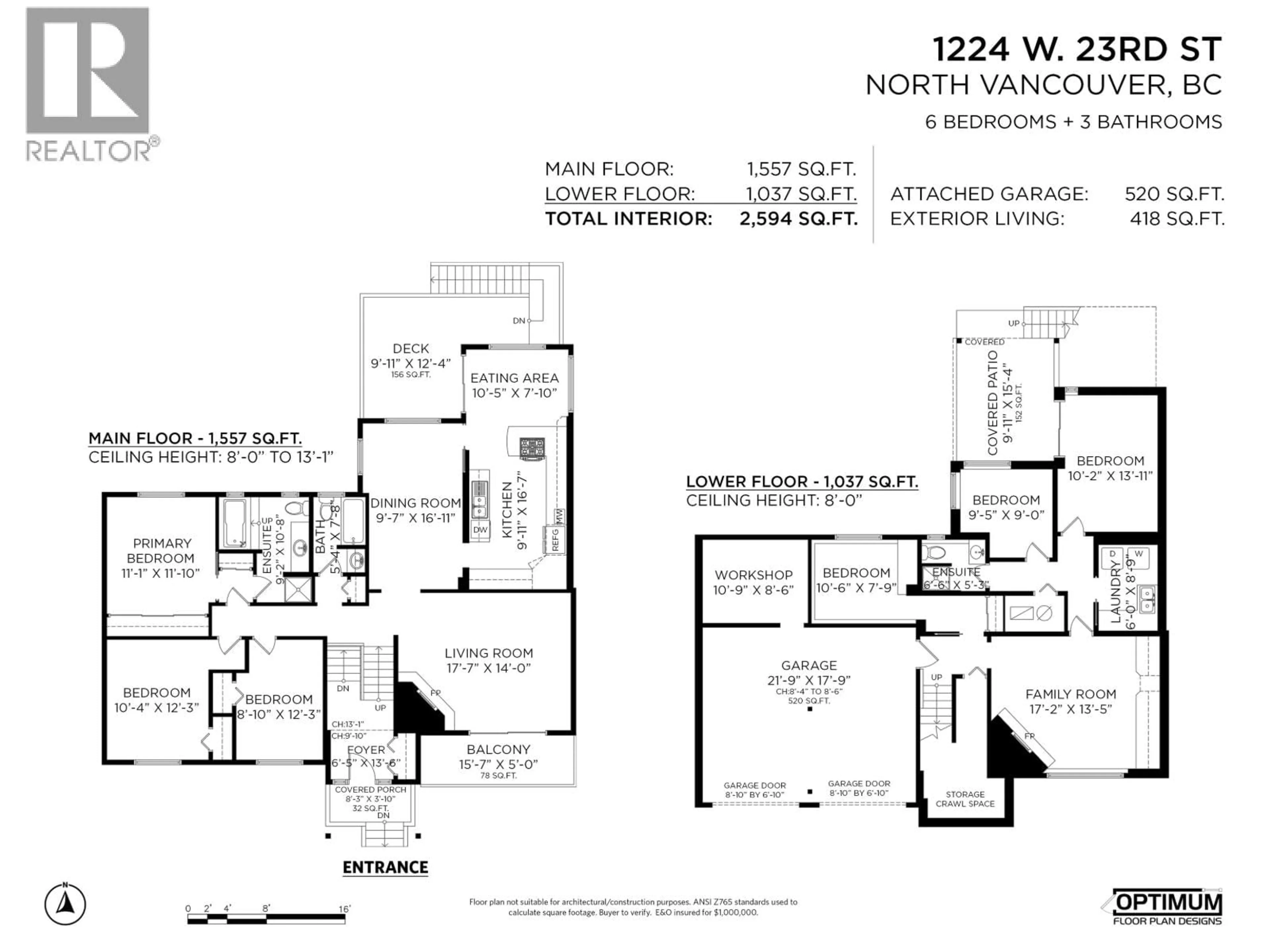 Floor plan for 1224 23RD STREET, North Vancouver British Columbia V7P2H4