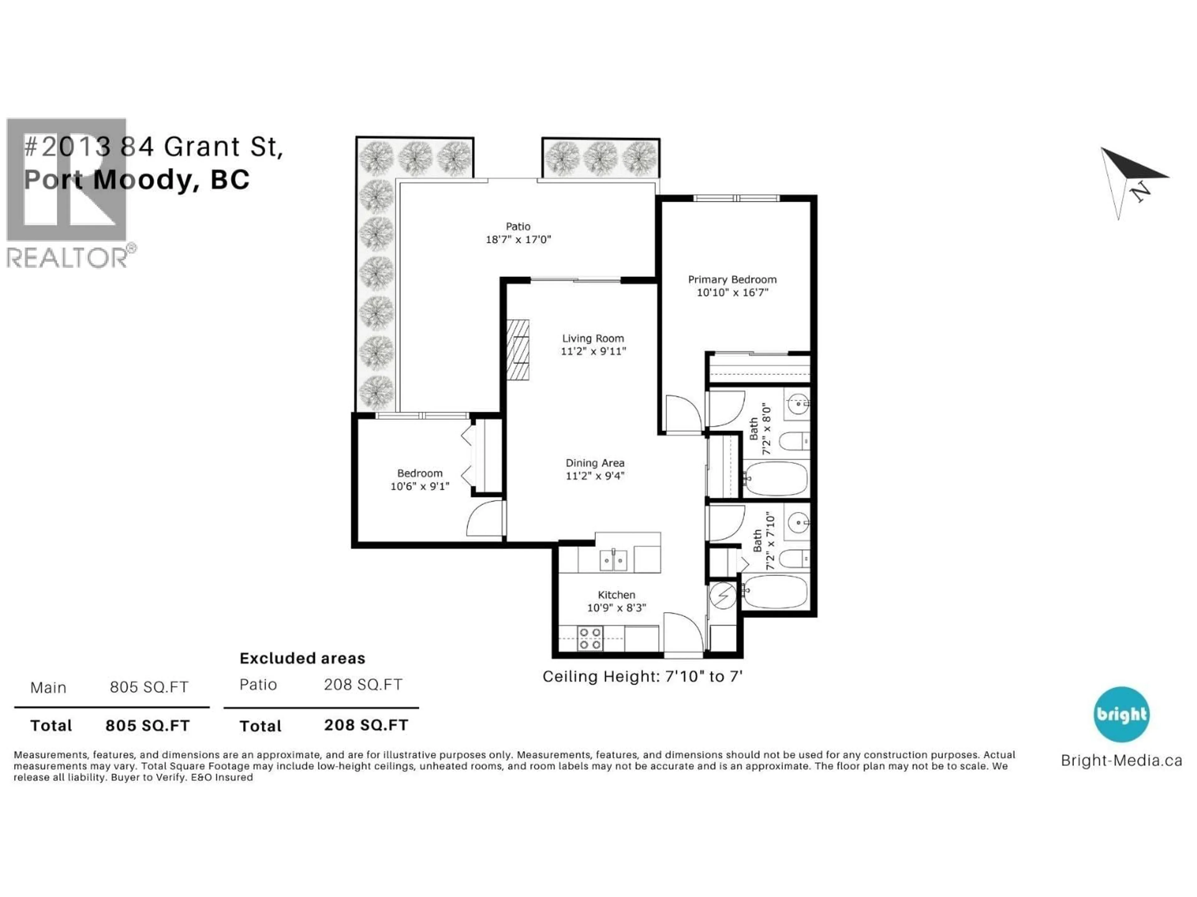 Floor plan for 2013 - 84 GRANT STREET, Port Moody British Columbia V3H0B5