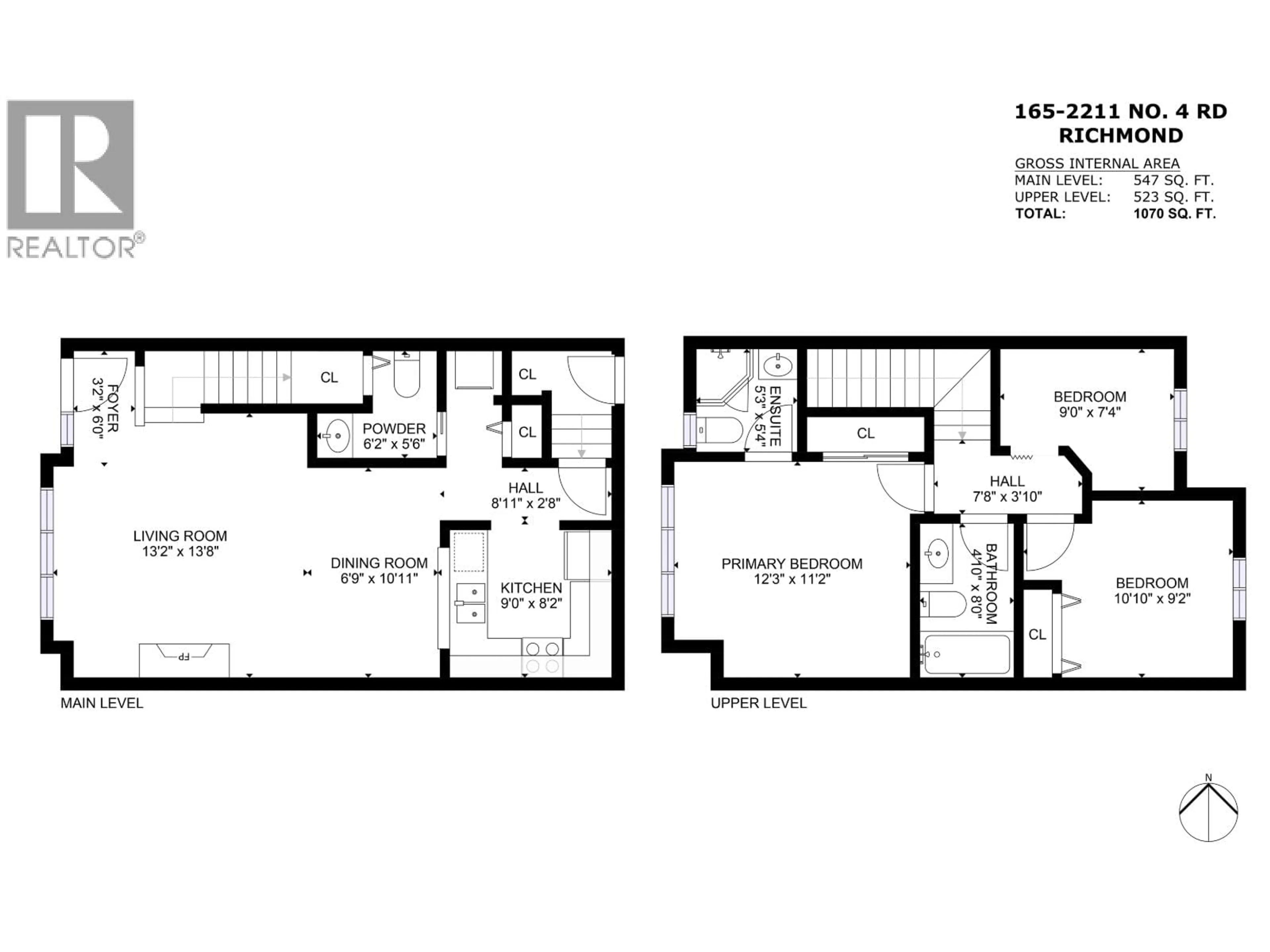 Floor plan for 165 - 2211 NO 4 ROAD, Richmond British Columbia V6X3X1