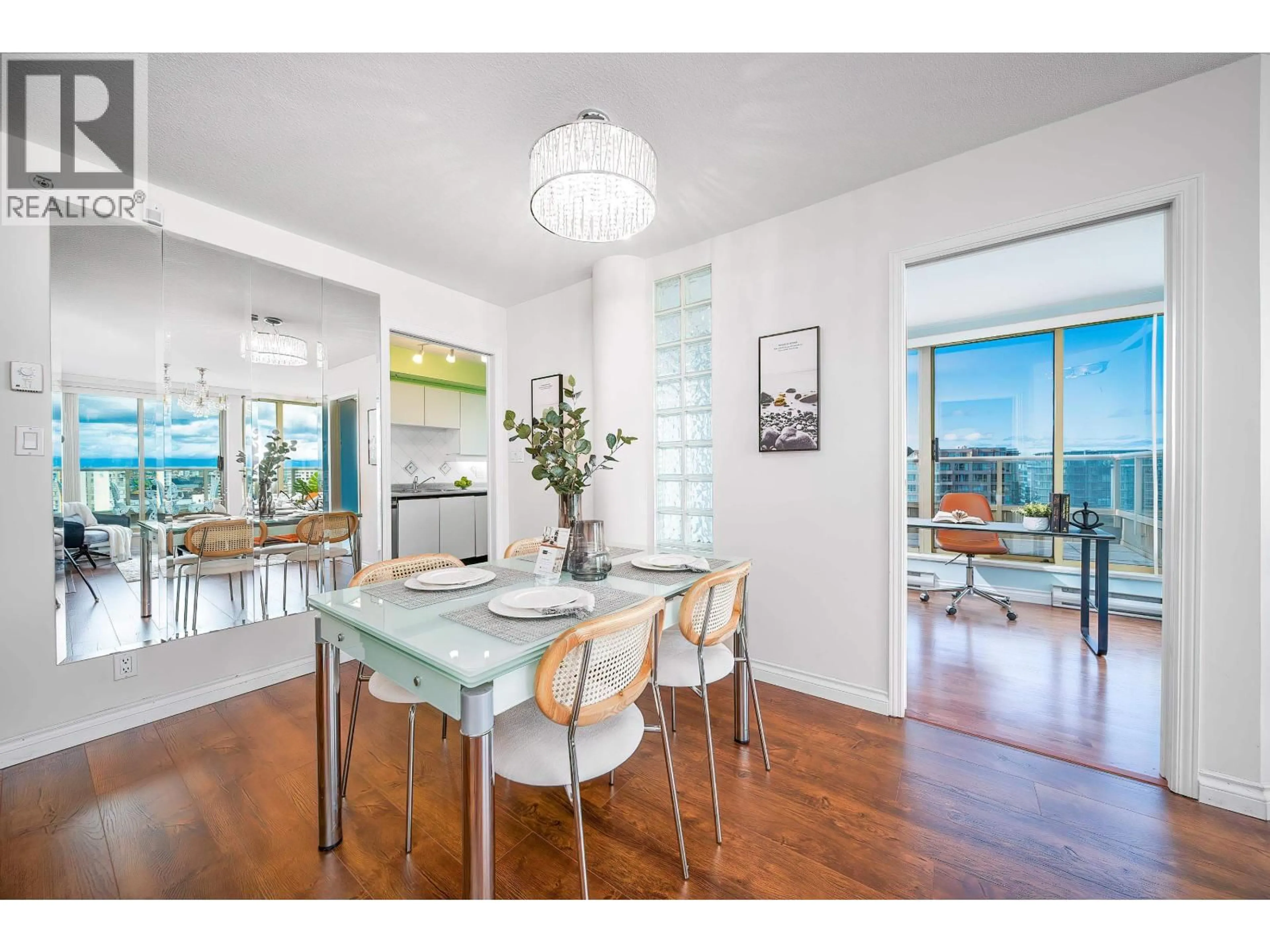Dining room, wood/laminate floor for 1501 - 8297 SABA ROAD, Richmond British Columbia V6Y4B5