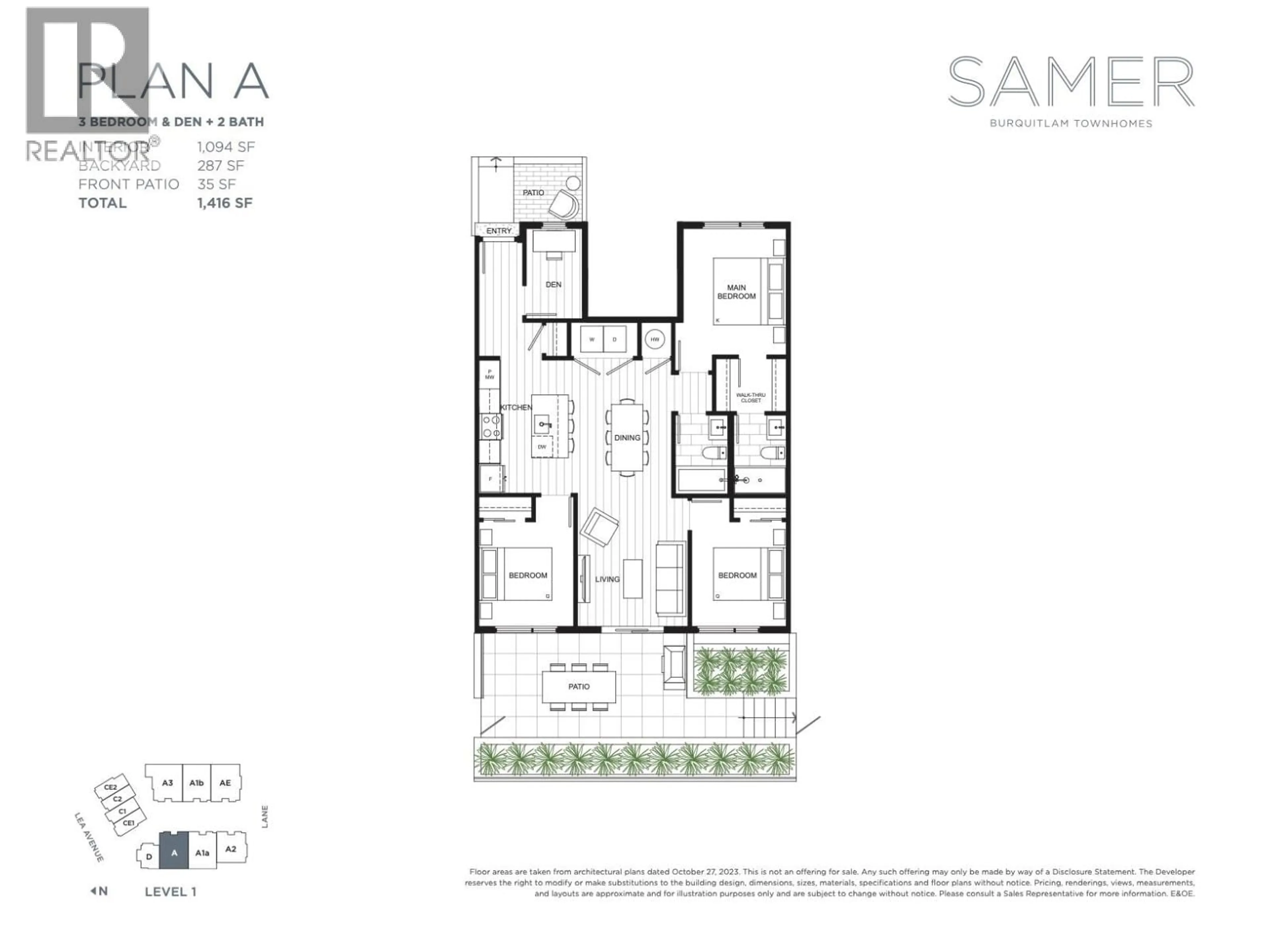 Floor plan for 22 - 728 LEA AVENUE, Coquitlam British Columbia V3J4H5