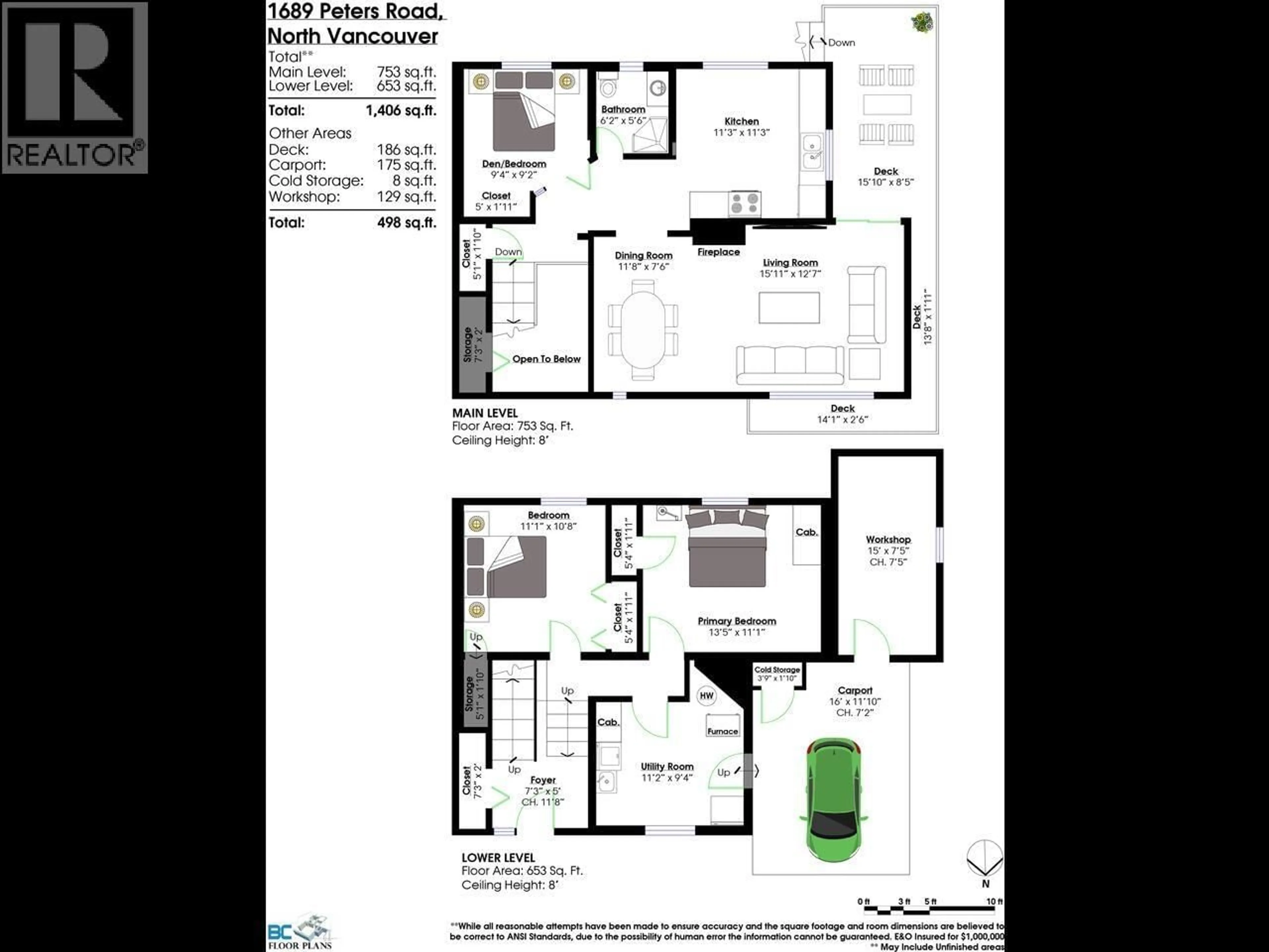 Floor plan for 1689 PETERS ROAD, North Vancouver British Columbia V1J1Y7