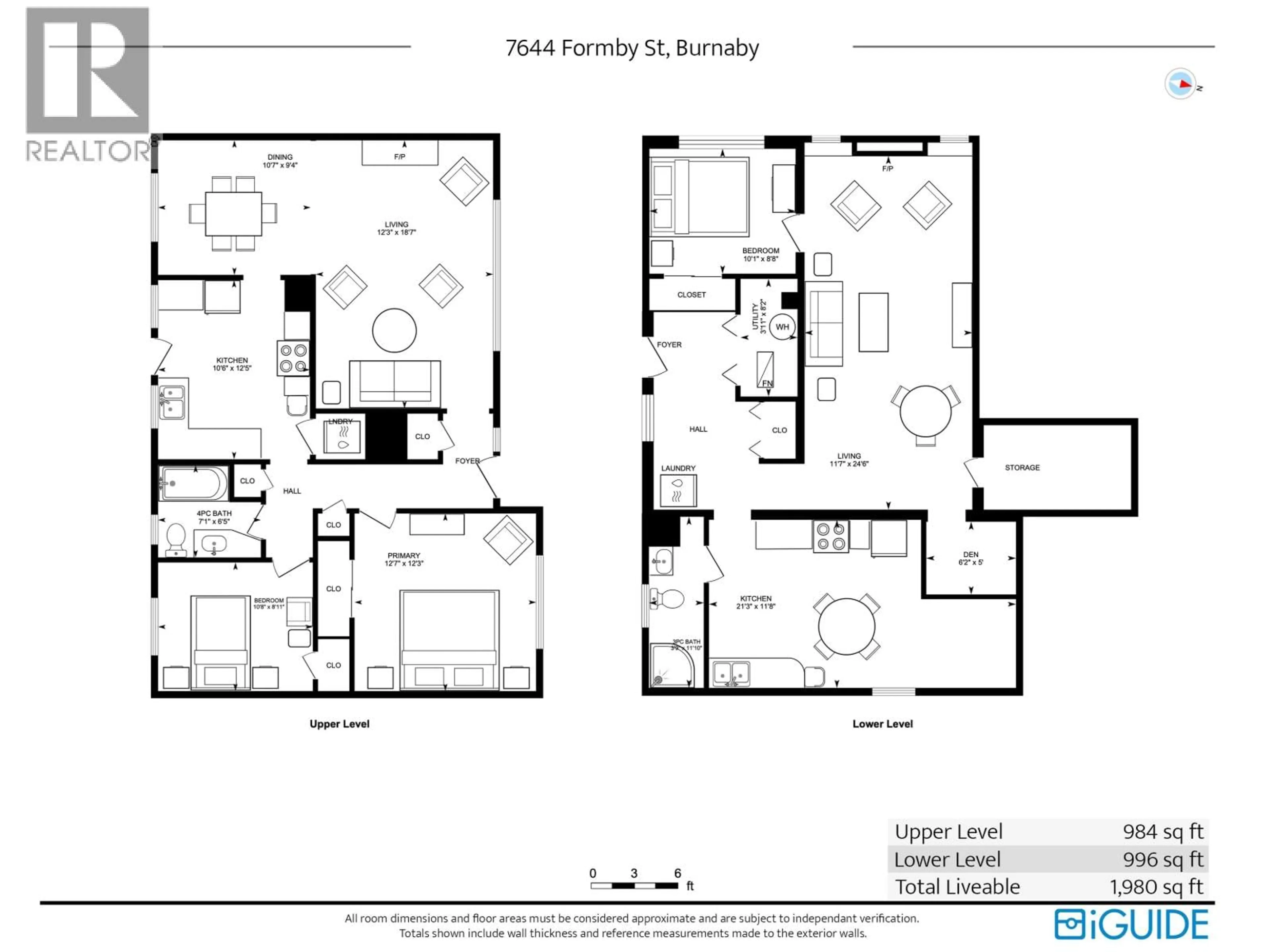 Floor plan for 7644 FORMBY STREET, Burnaby British Columbia V5E2G2
