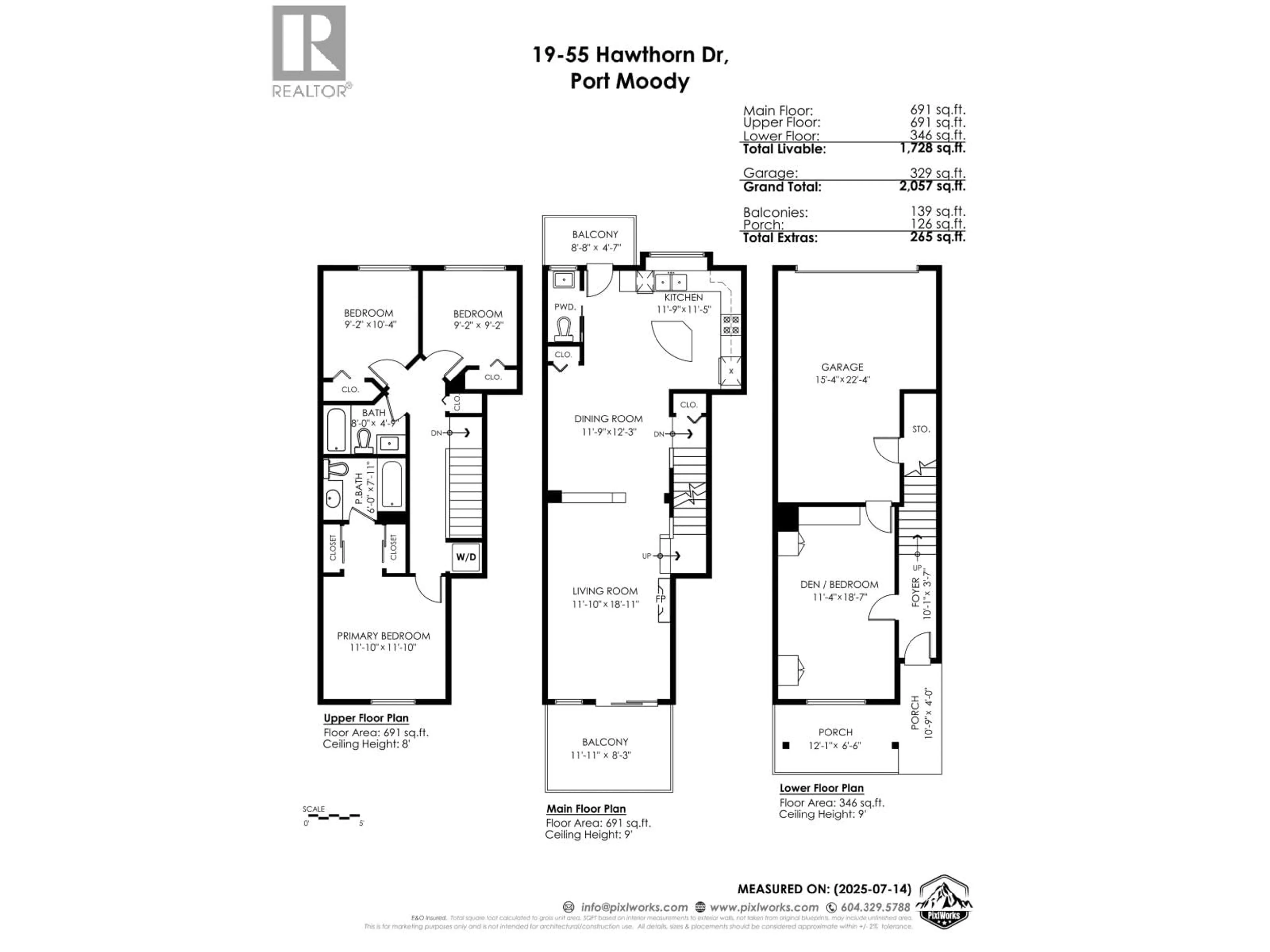 Floor plan for 19 - 55 HAWTHORN DRIVE, Port Moody British Columbia V3H0B3