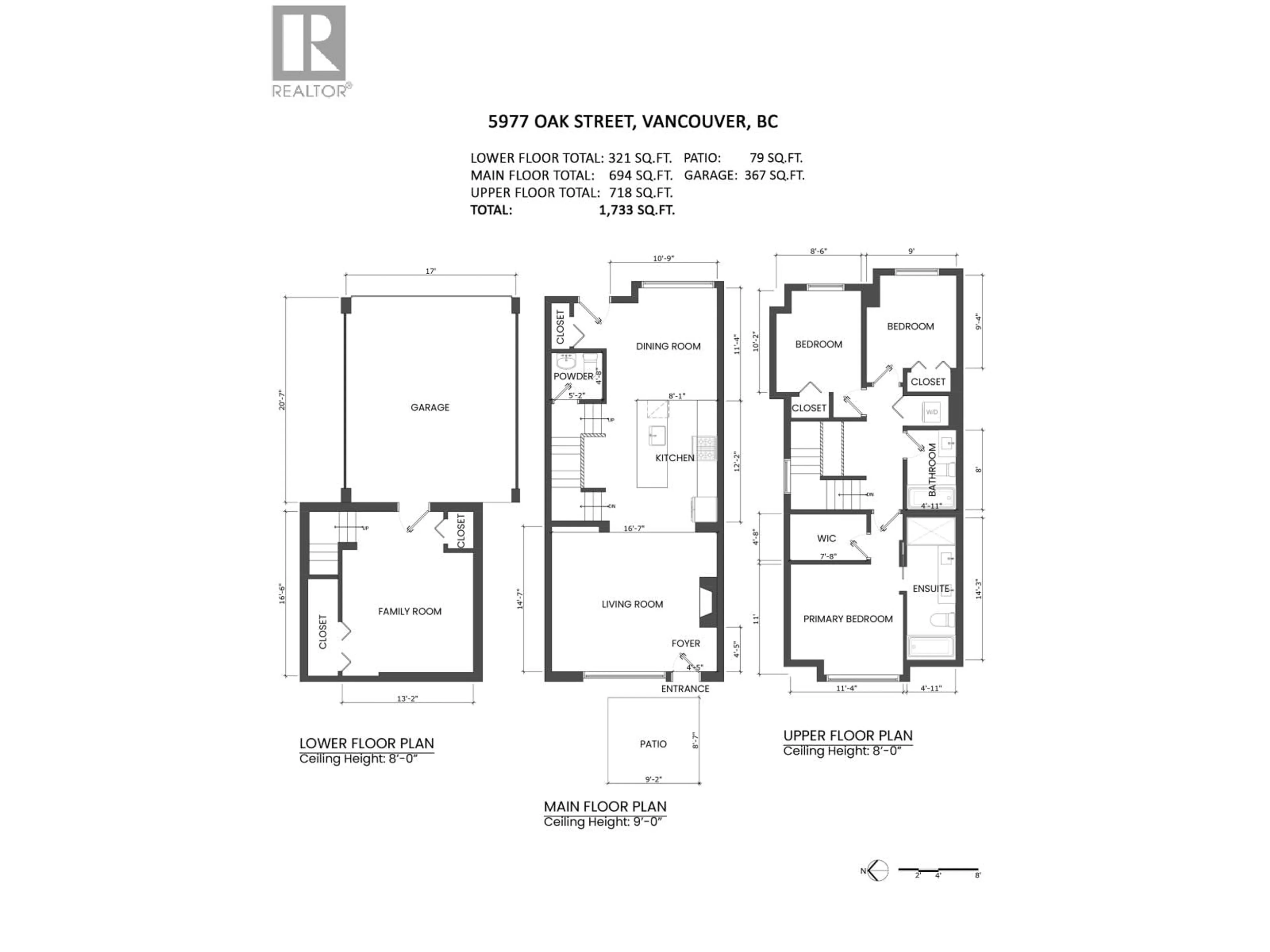 Floor plan for 5977 OAK STREET, Vancouver British Columbia V6M2W1
