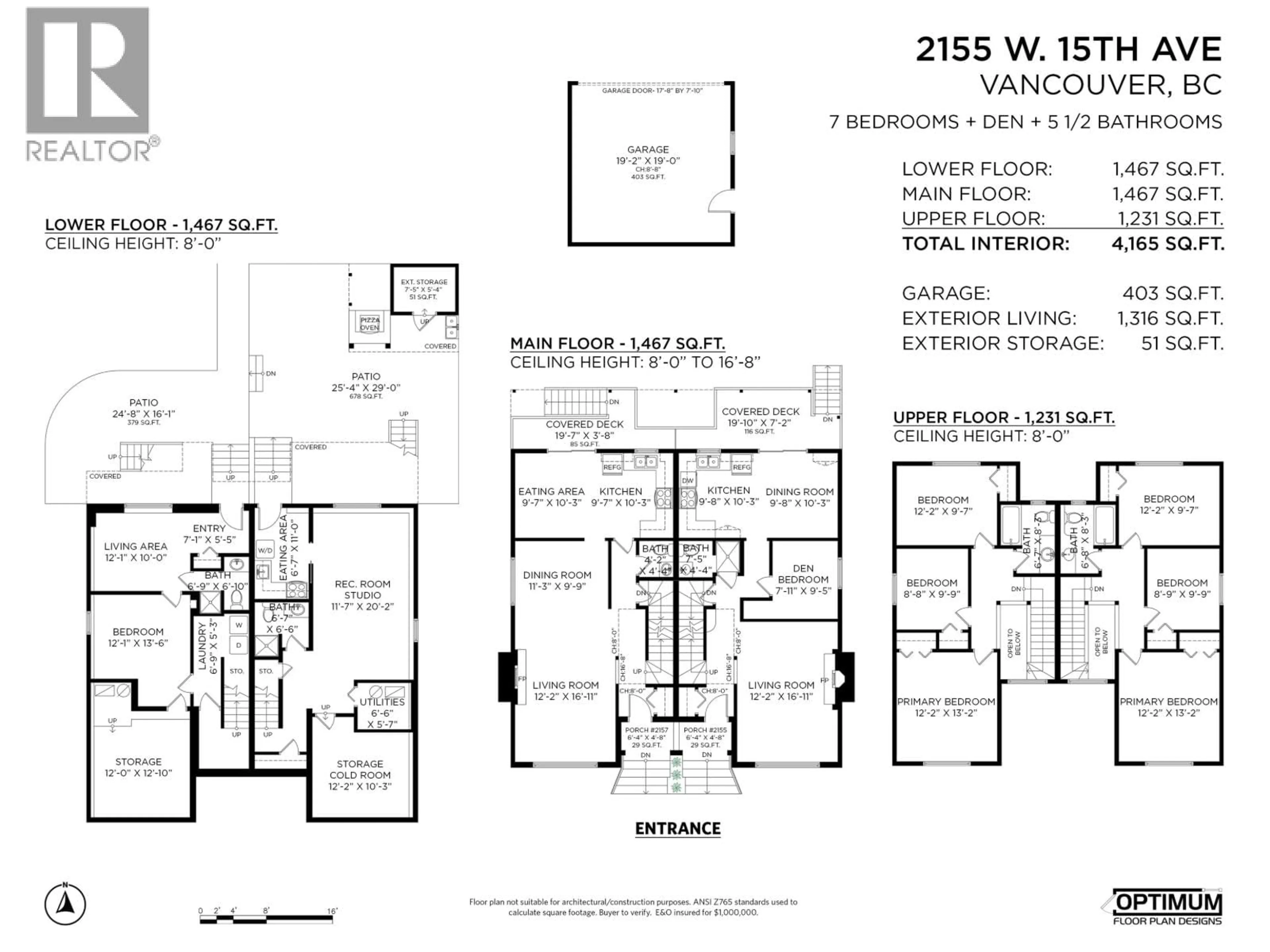Floor plan for 2155-57 15TH AVENUE, Vancouver British Columbia V6K2Y4