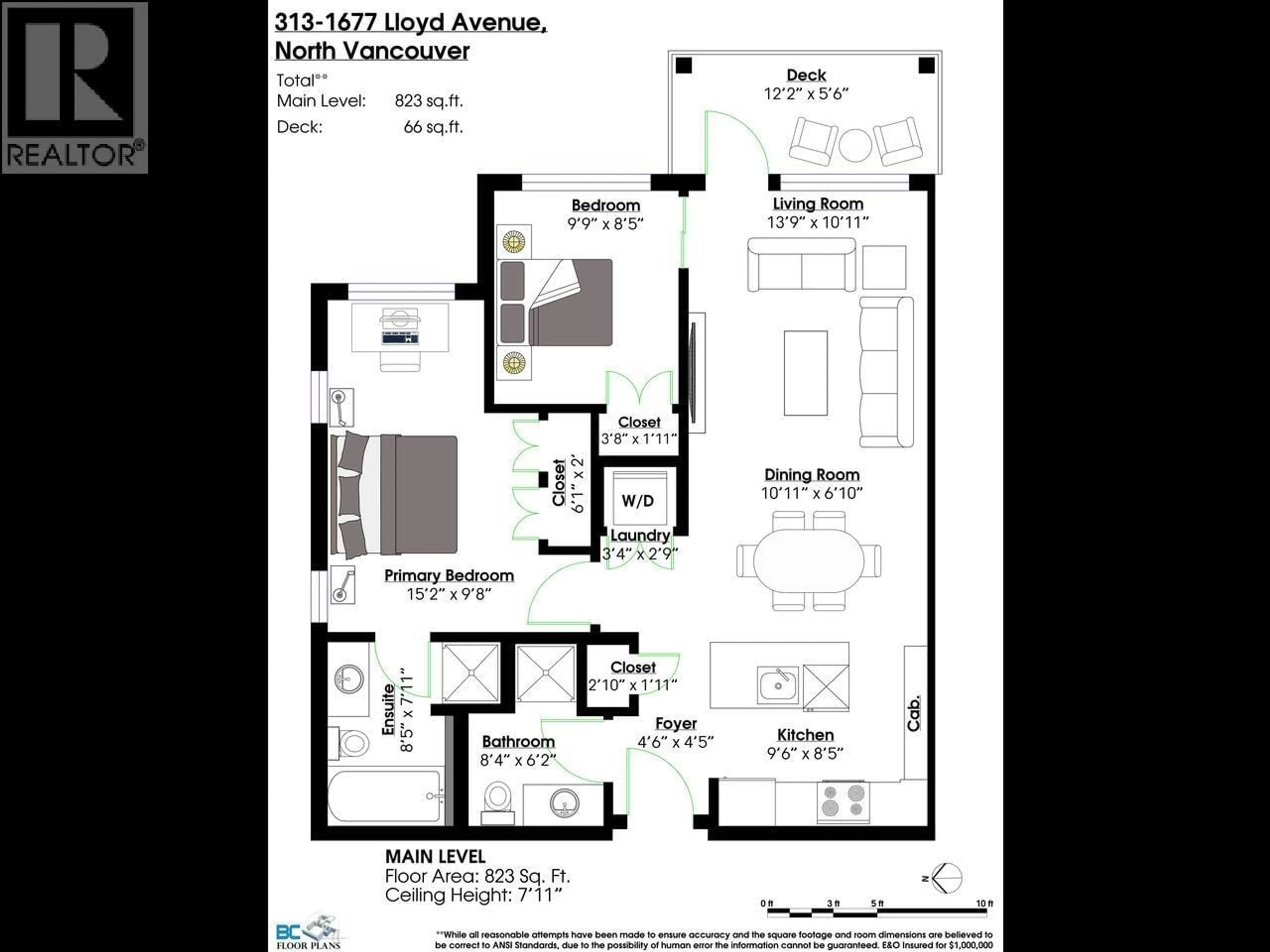 Floor plan for 313 - 1677 LLOYD AVENUE, North Vancouver British Columbia V7P0B1