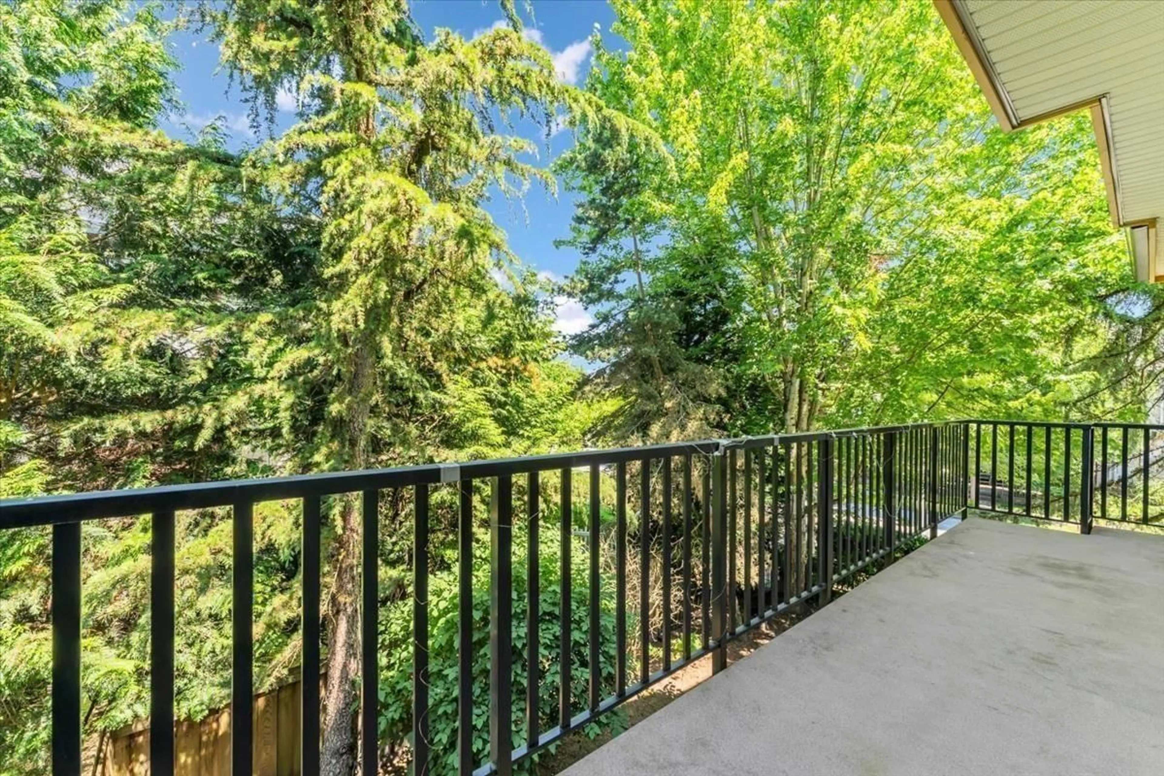 Patio, forest/trees view for 52 - 8633 159, Surrey British Columbia V4N5W1
