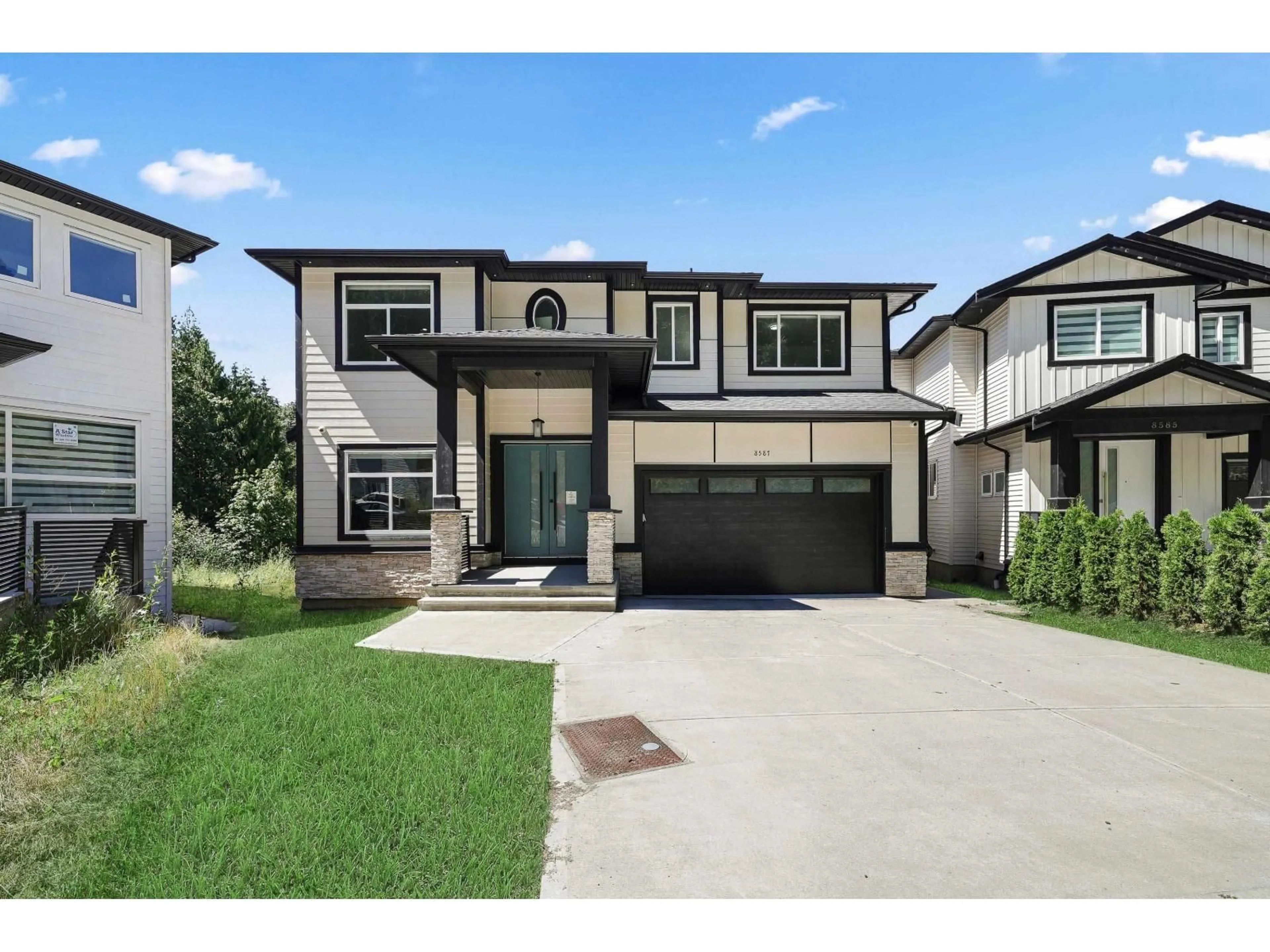 Home with brick exterior material, street for 8587 FOREST GATE DRIVE, Chilliwack British Columbia V4Z0C7