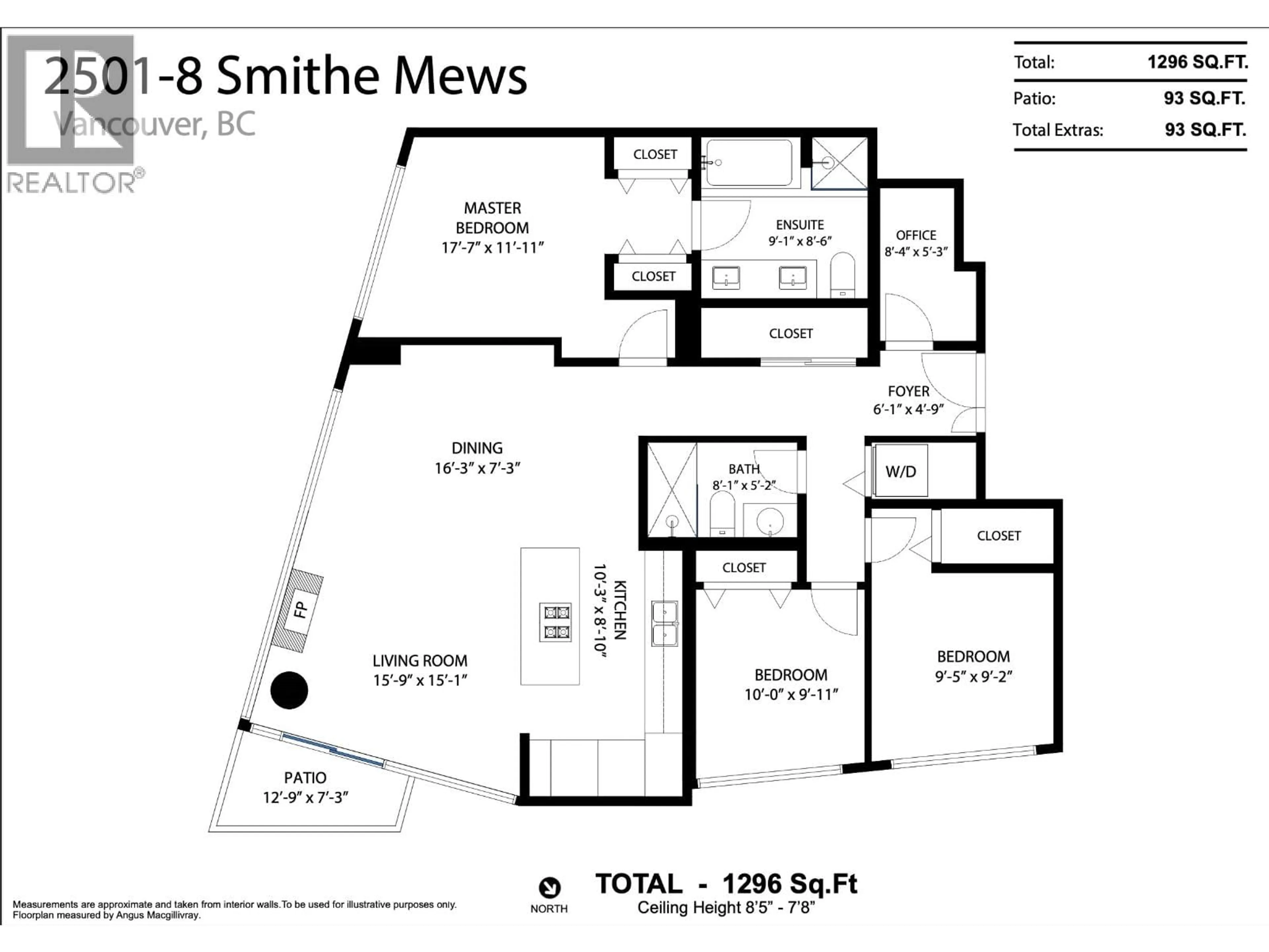 Floor plan for 2501 - 8 SMITHE MEWS, Vancouver British Columbia V6B0A5