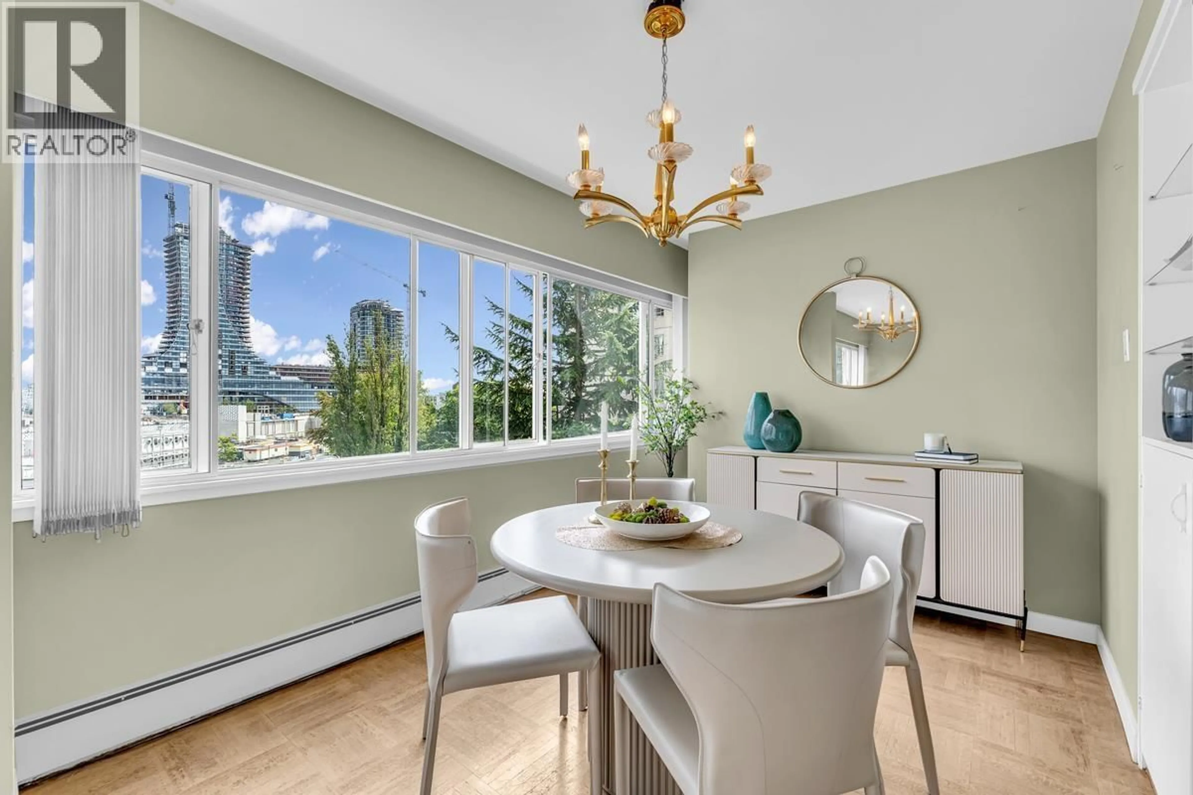 Dining room, wood/laminate floor for 505 - 5926 TISDALL STREET, Vancouver British Columbia V5Z3N2