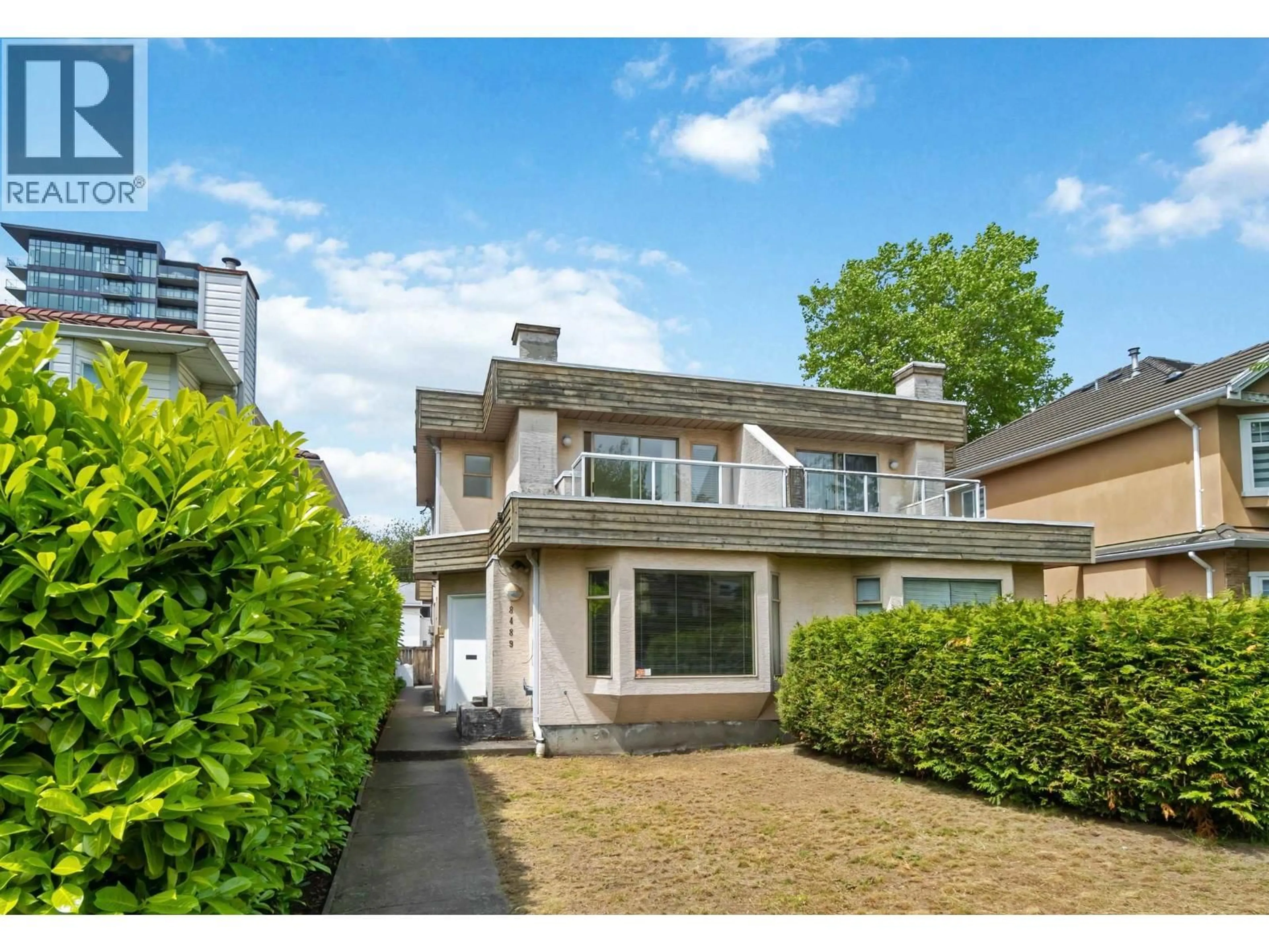 A pic from outside/outdoor area/front of a property/back of a property/a pic from drone, street for 8489 FRENCH STREET, Vancouver British Columbia V6P4W3
