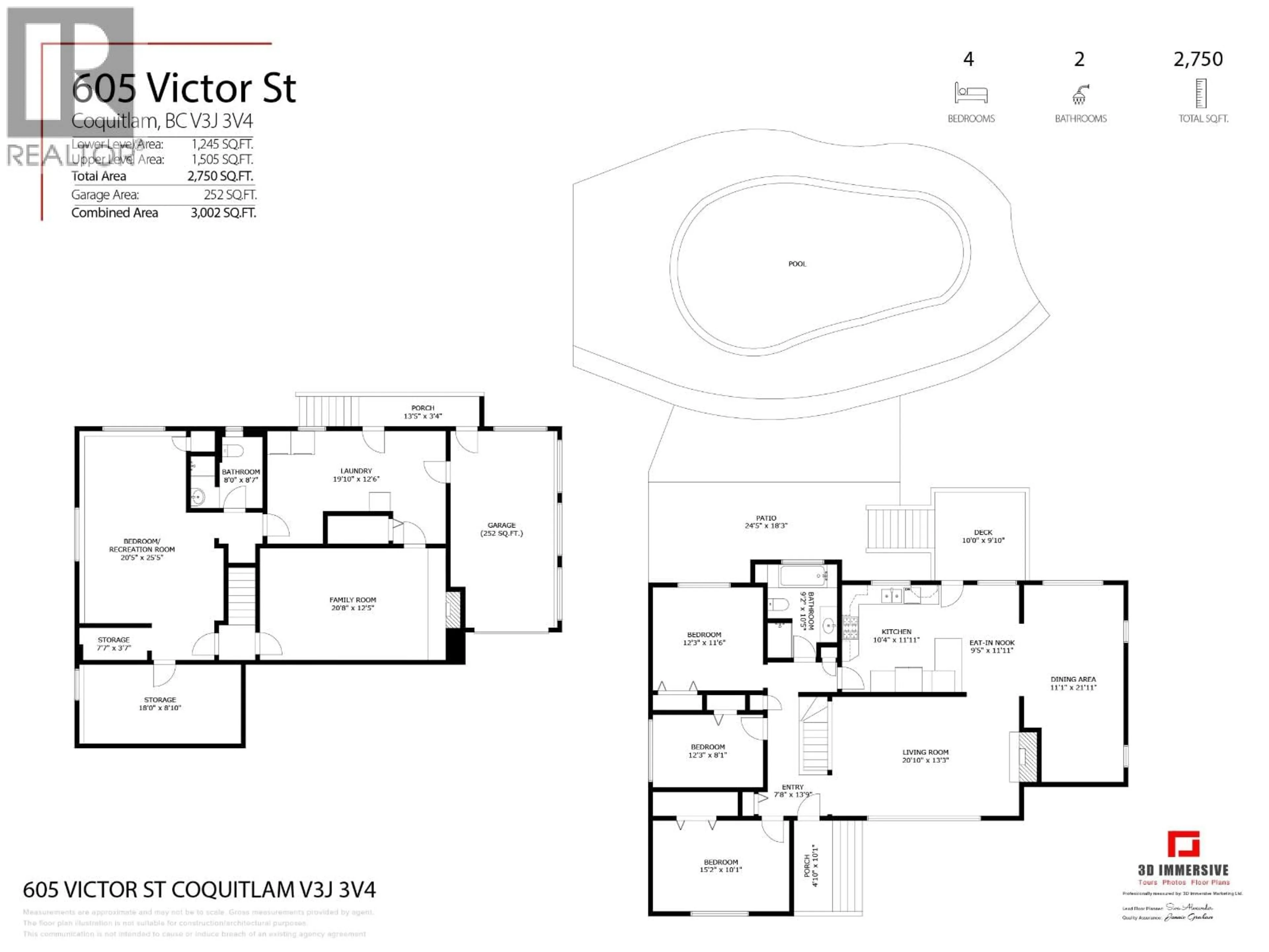 Floor plan for 605 VICTOR STREET, Coquitlam British Columbia V3J3V4