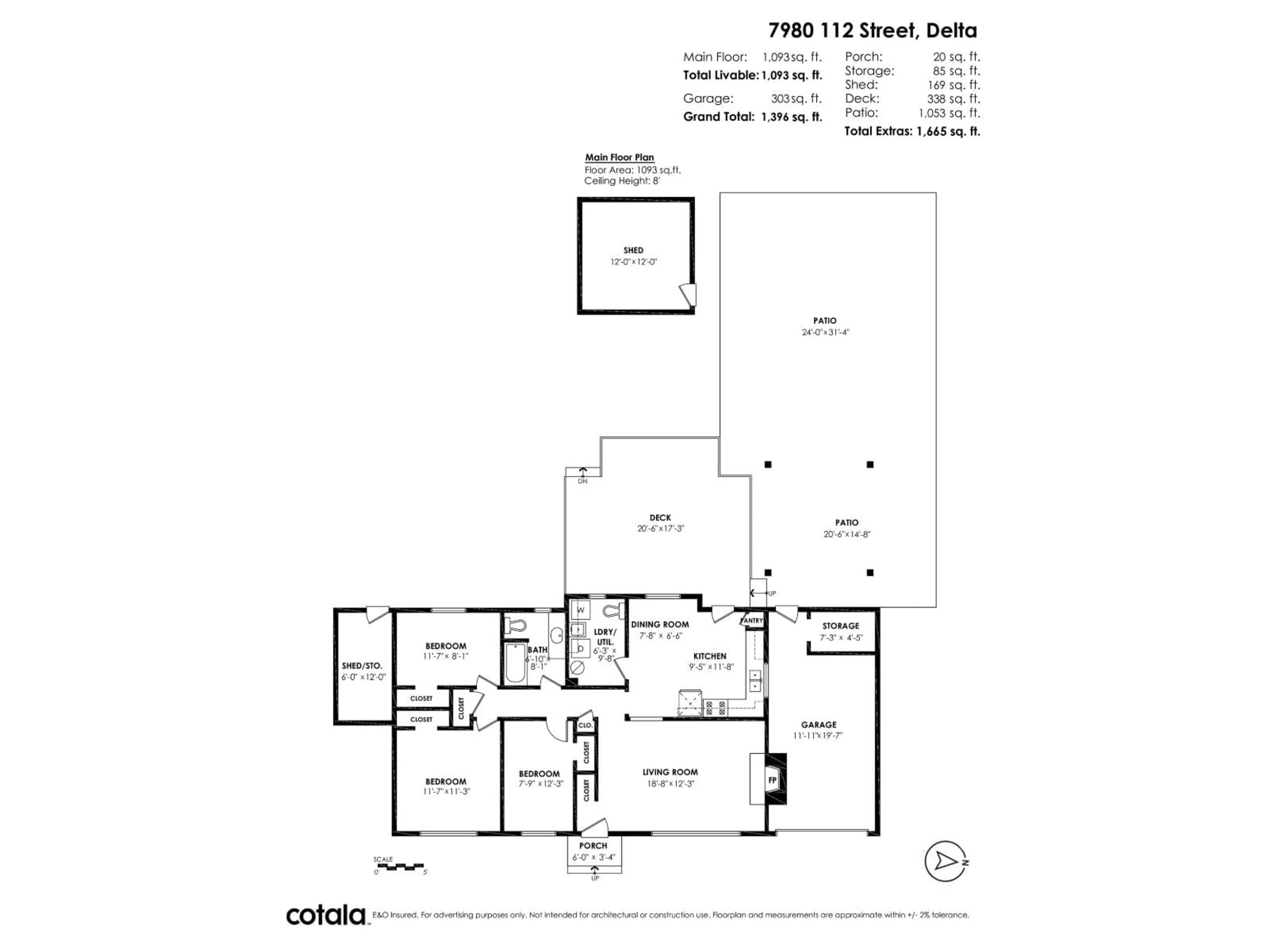 Floor plan for 7980 112, Delta British Columbia V4C4W1