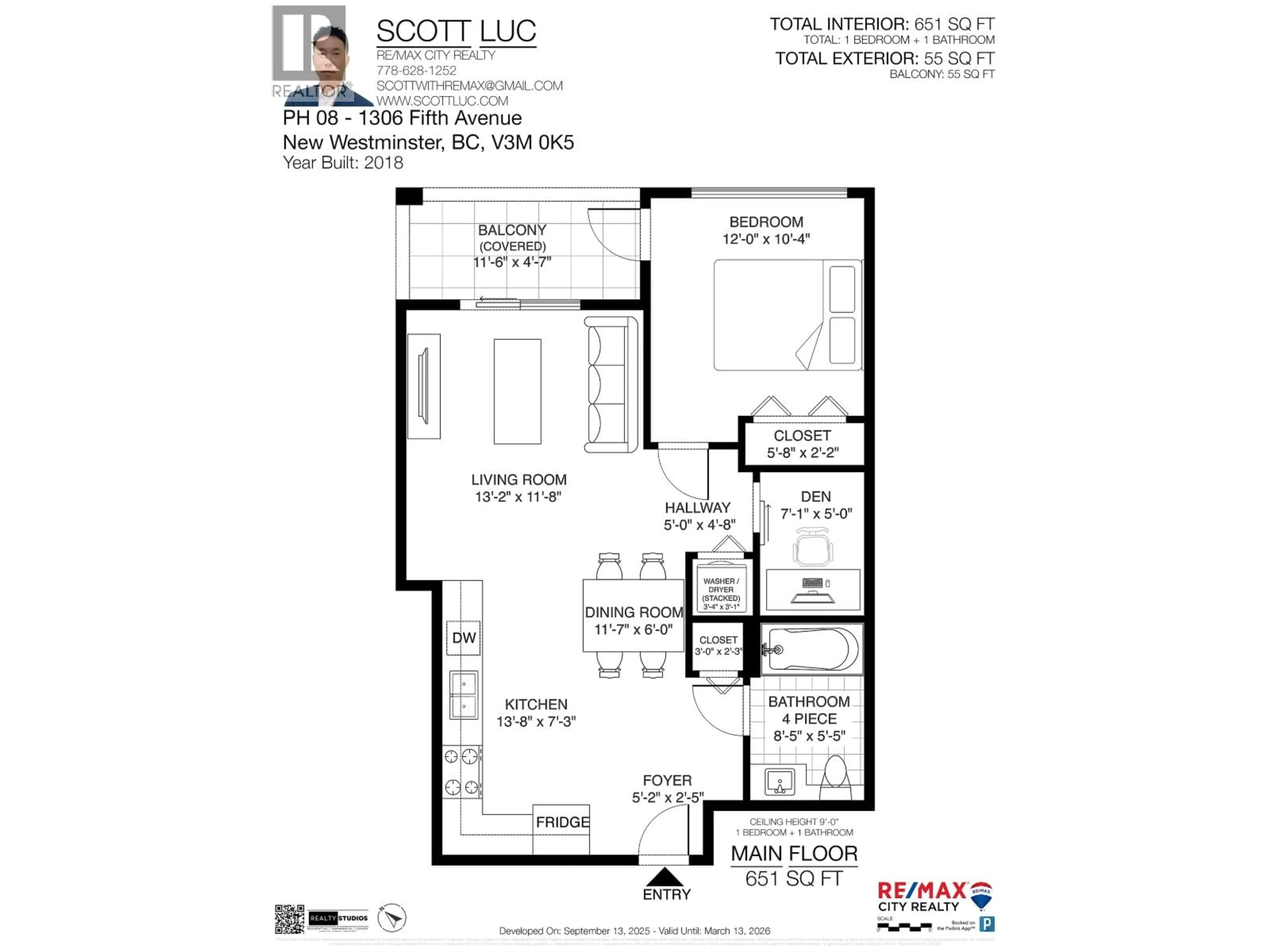 Floor plan for PH-08 - 1306 FIFTH AVENUE, New Westminster British Columbia V3M0K5