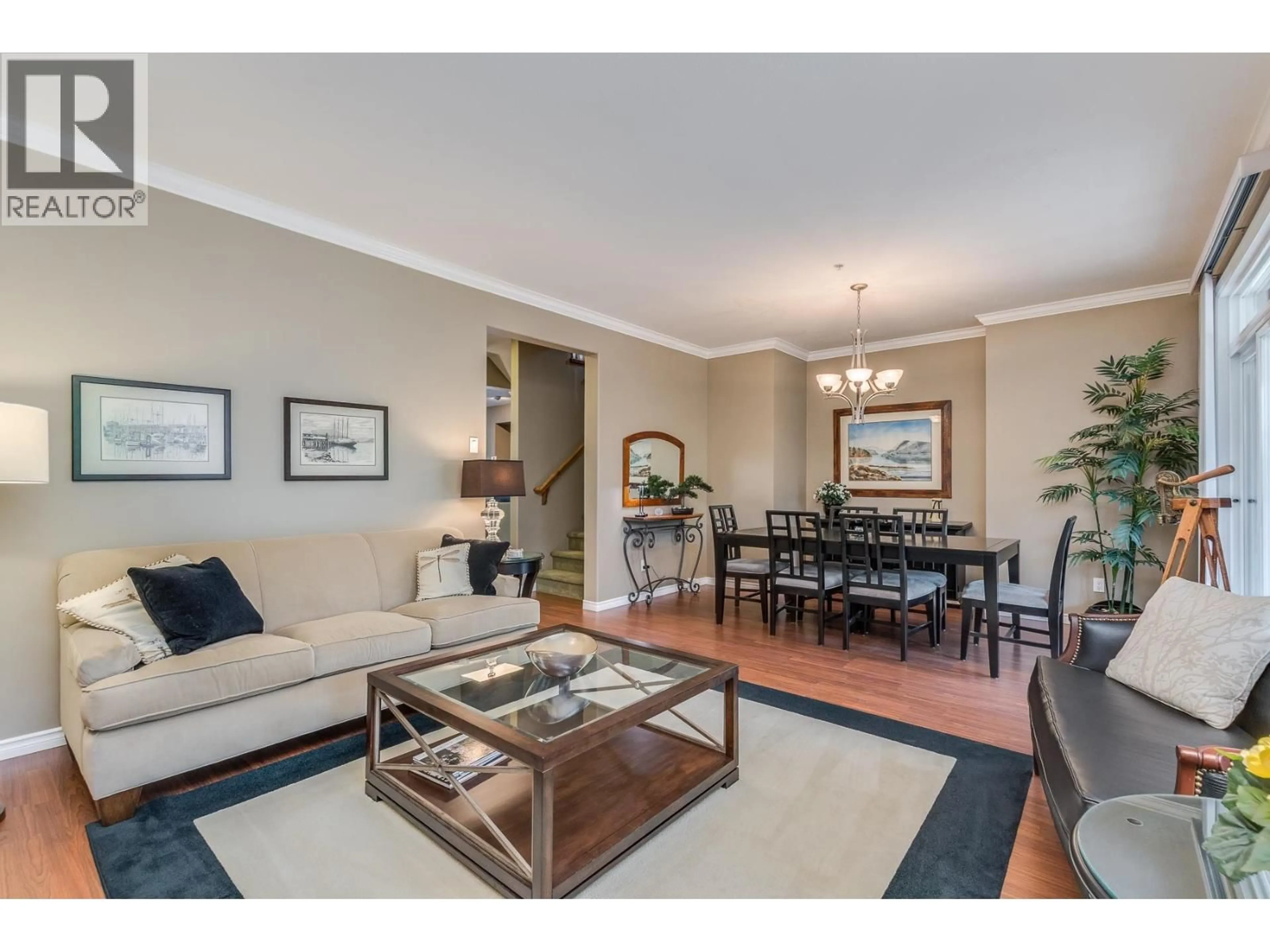 Living room with furniture, wood/laminate floor for 16 - 2287 ARGUE STREET, Port Coquitlam British Columbia V3C6R2