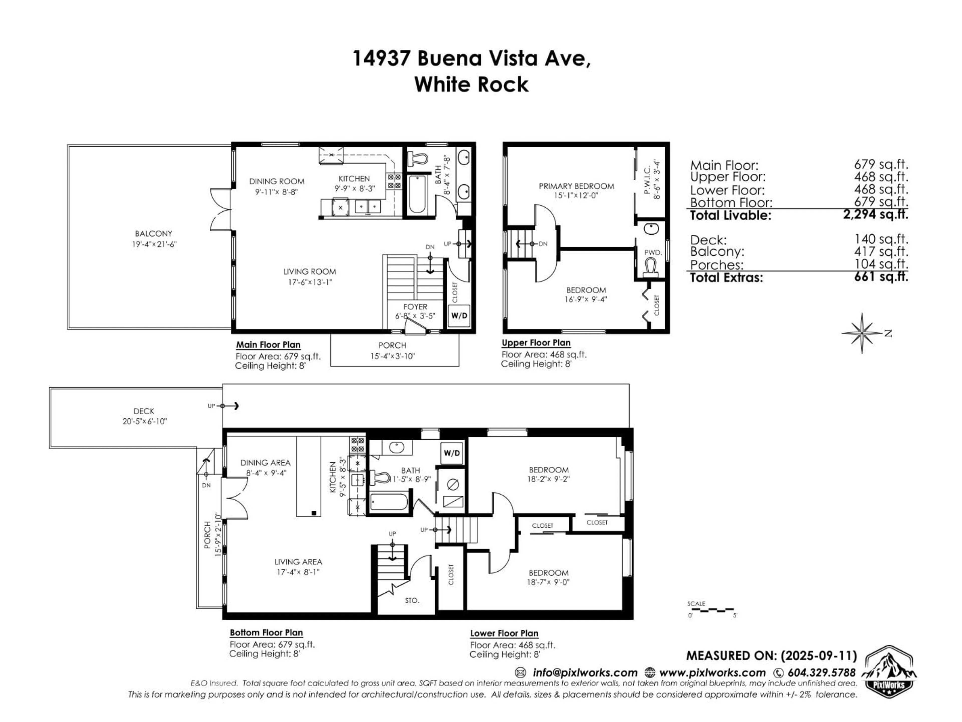 Floor plan for 14937 BUENA VISTA, White Rock British Columbia V4B1X5