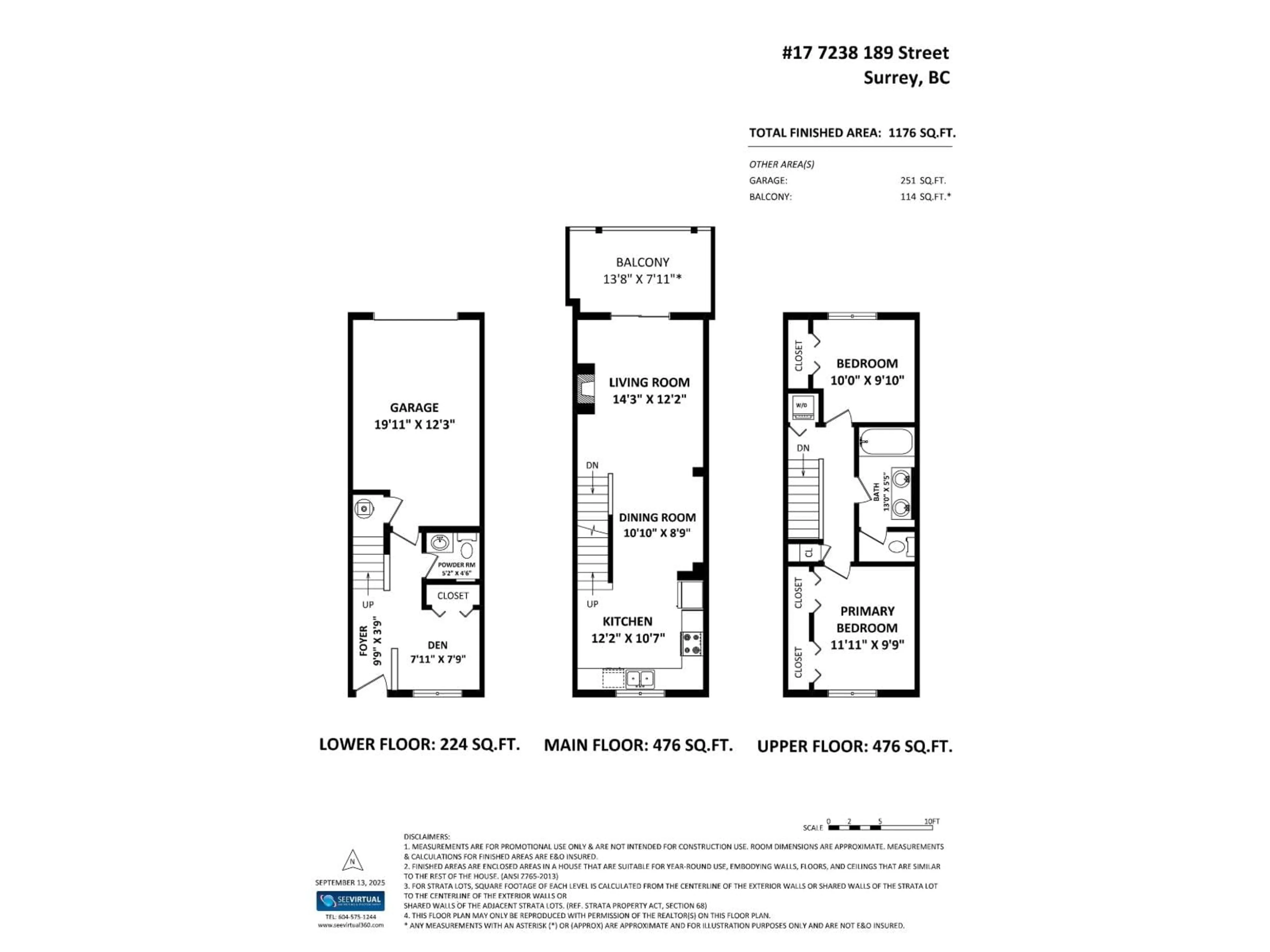 Floor plan for 17 - 7238 189, Surrey British Columbia V4N5Y8