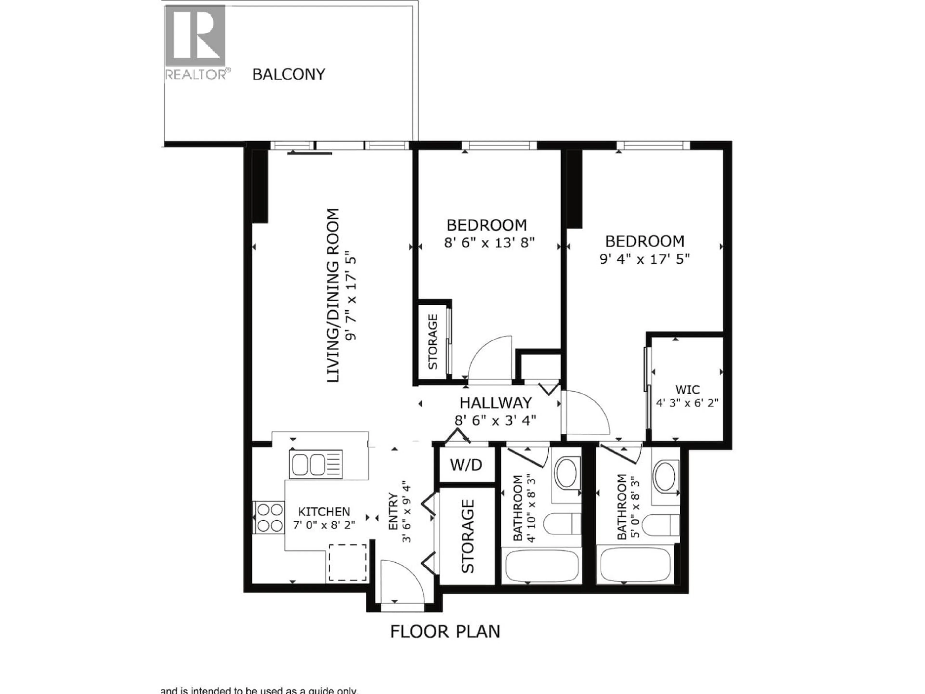 Floor plan for 2203 - 888 CARNARVON STREET, New Westminster British Columbia V3M0C6