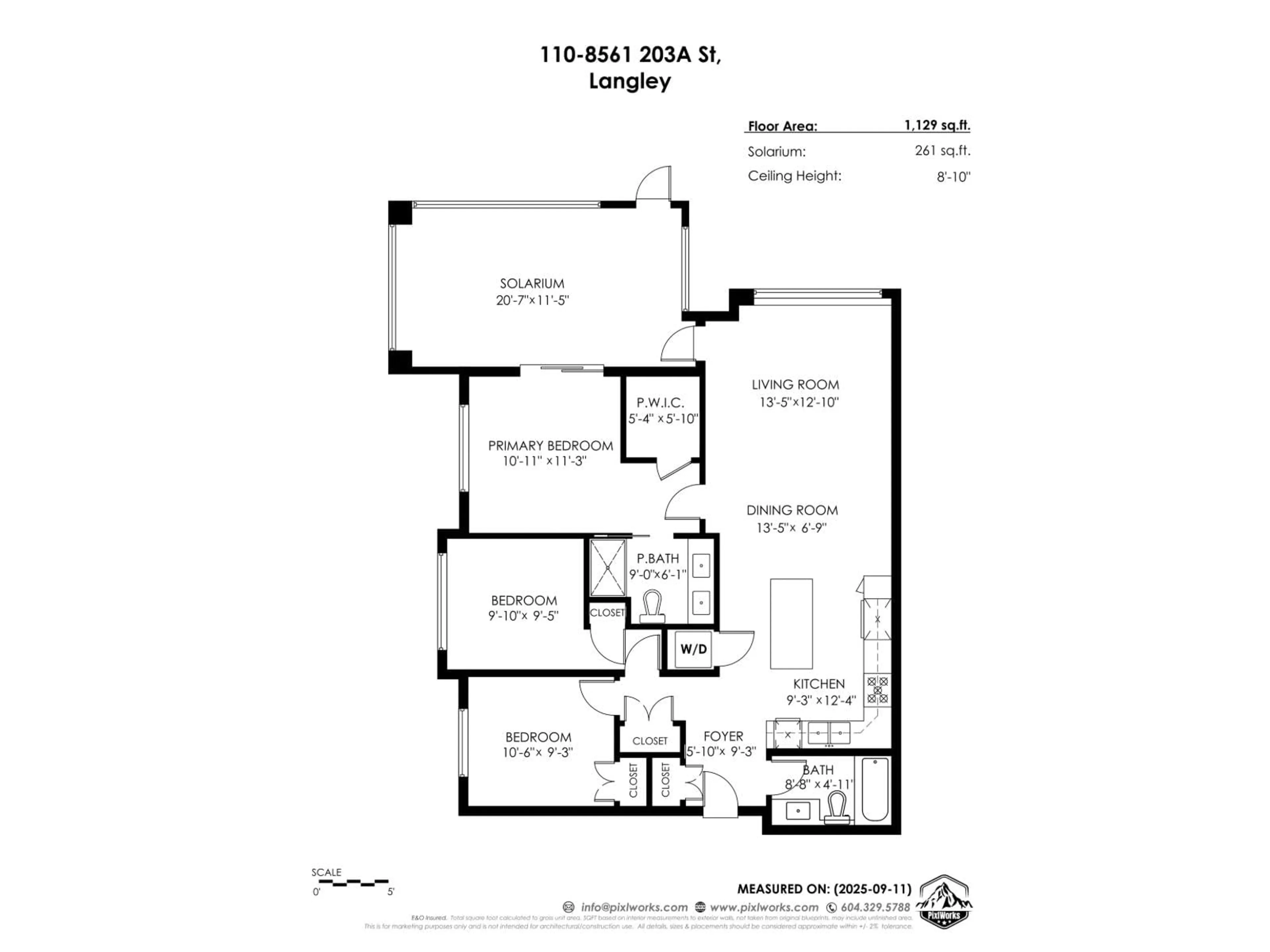 Floor plan for 110 - 8561 203A, Langley British Columbia V2Y3L7