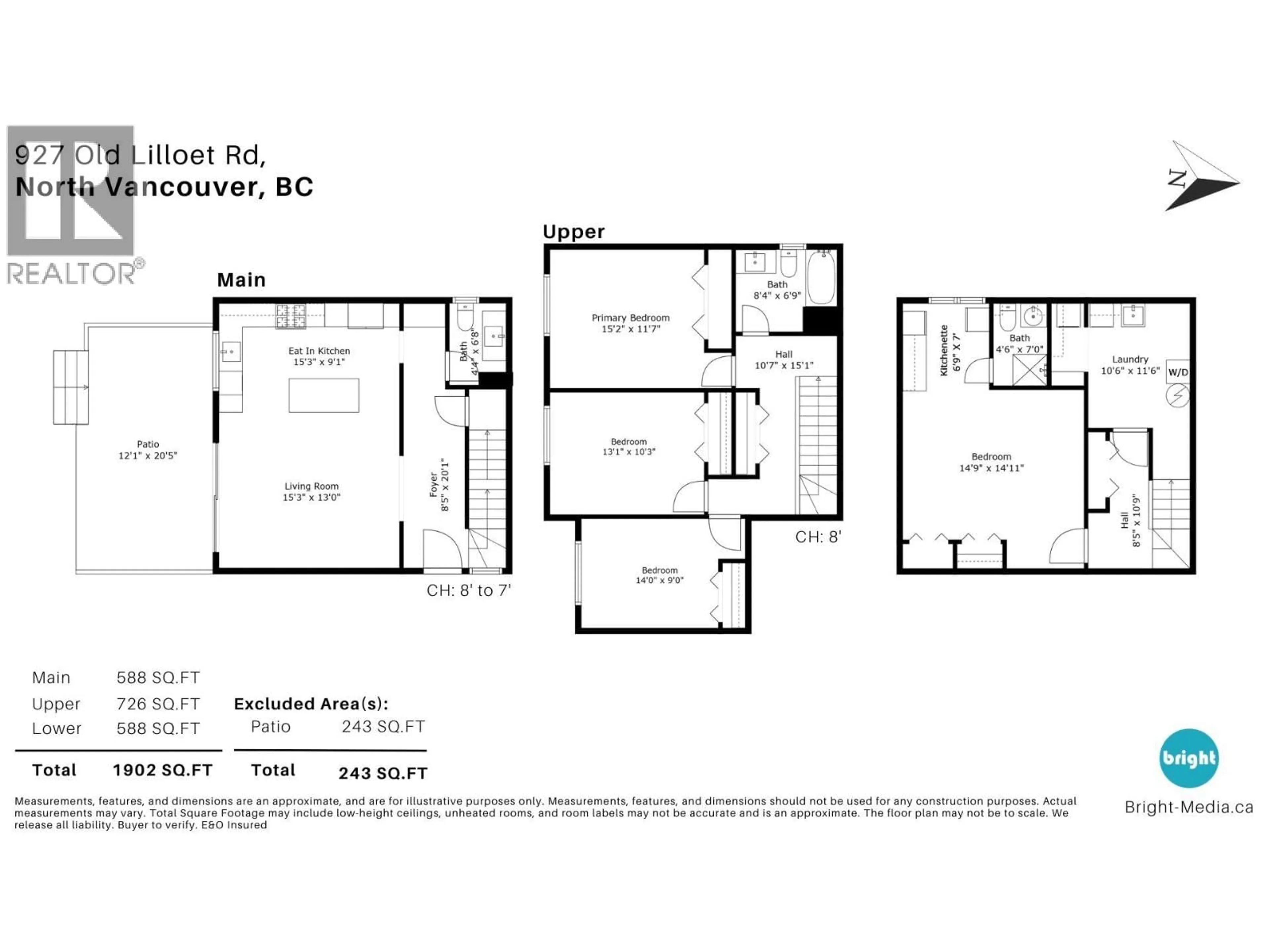 Floor plan for 927 OLD LILLOOET ROAD, North Vancouver British Columbia V7J2H7