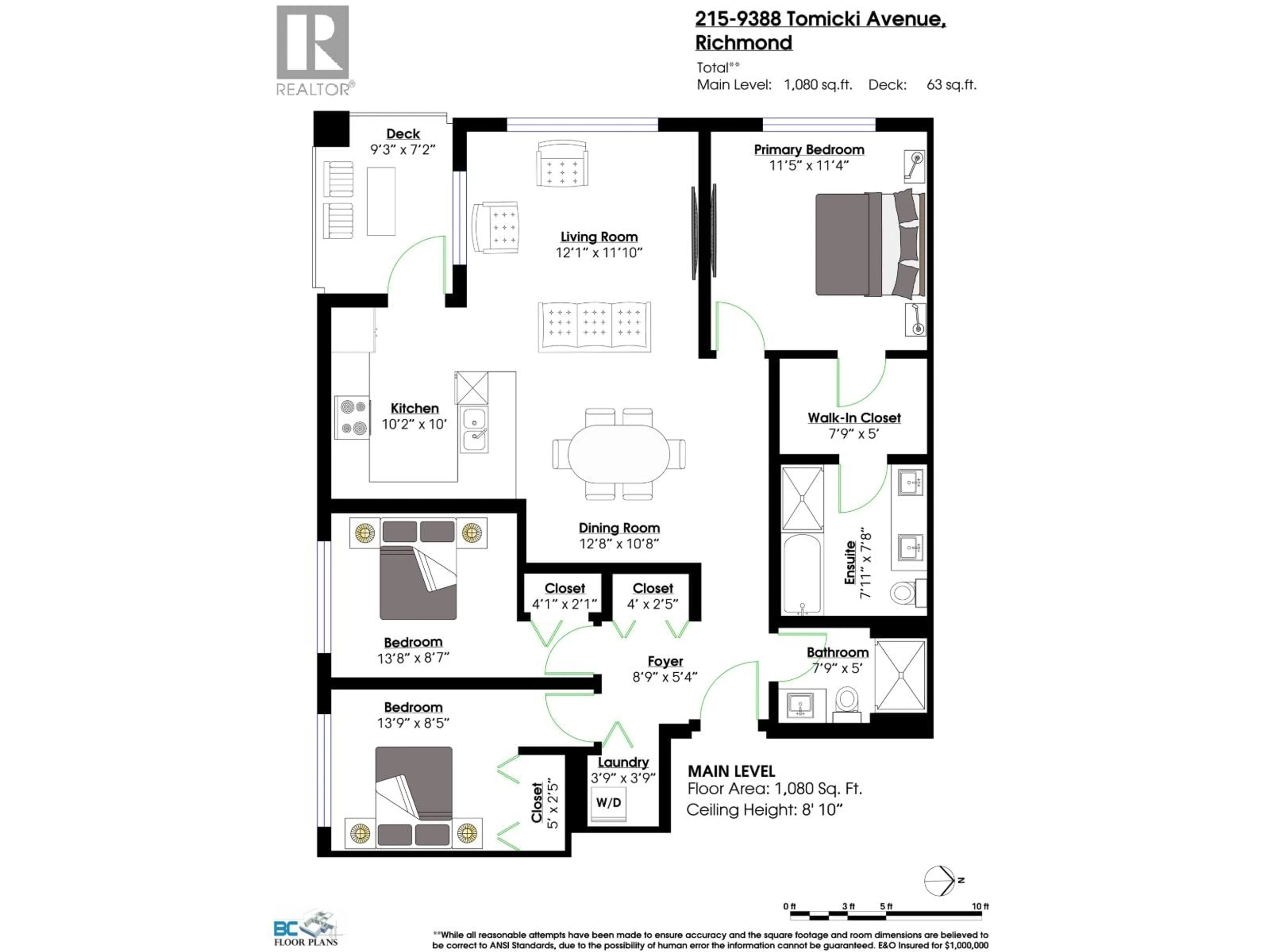Floor plan for 215 - 9388 TOMICKI AVENUE, Richmond British Columbia V6X0P1