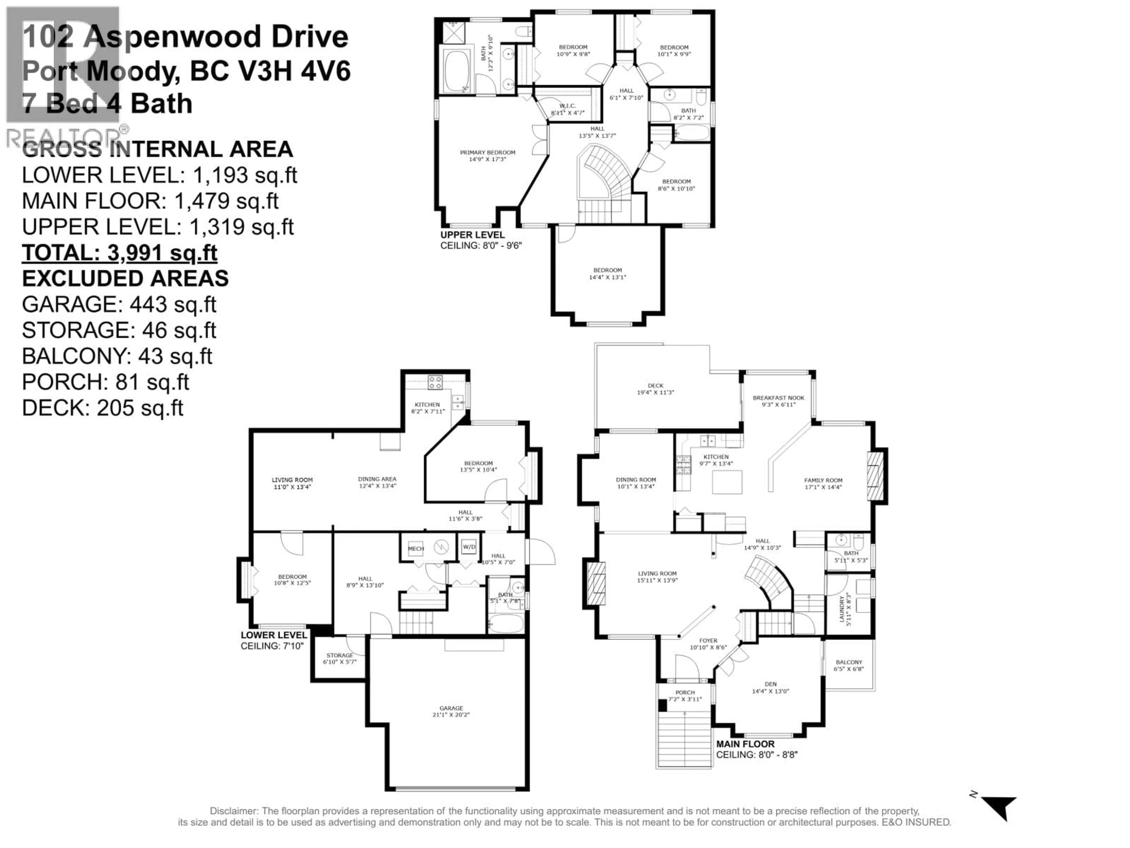 Floor plan for 102 ASPENWOOD DRIVE, Port Moody British Columbia V3H4V6