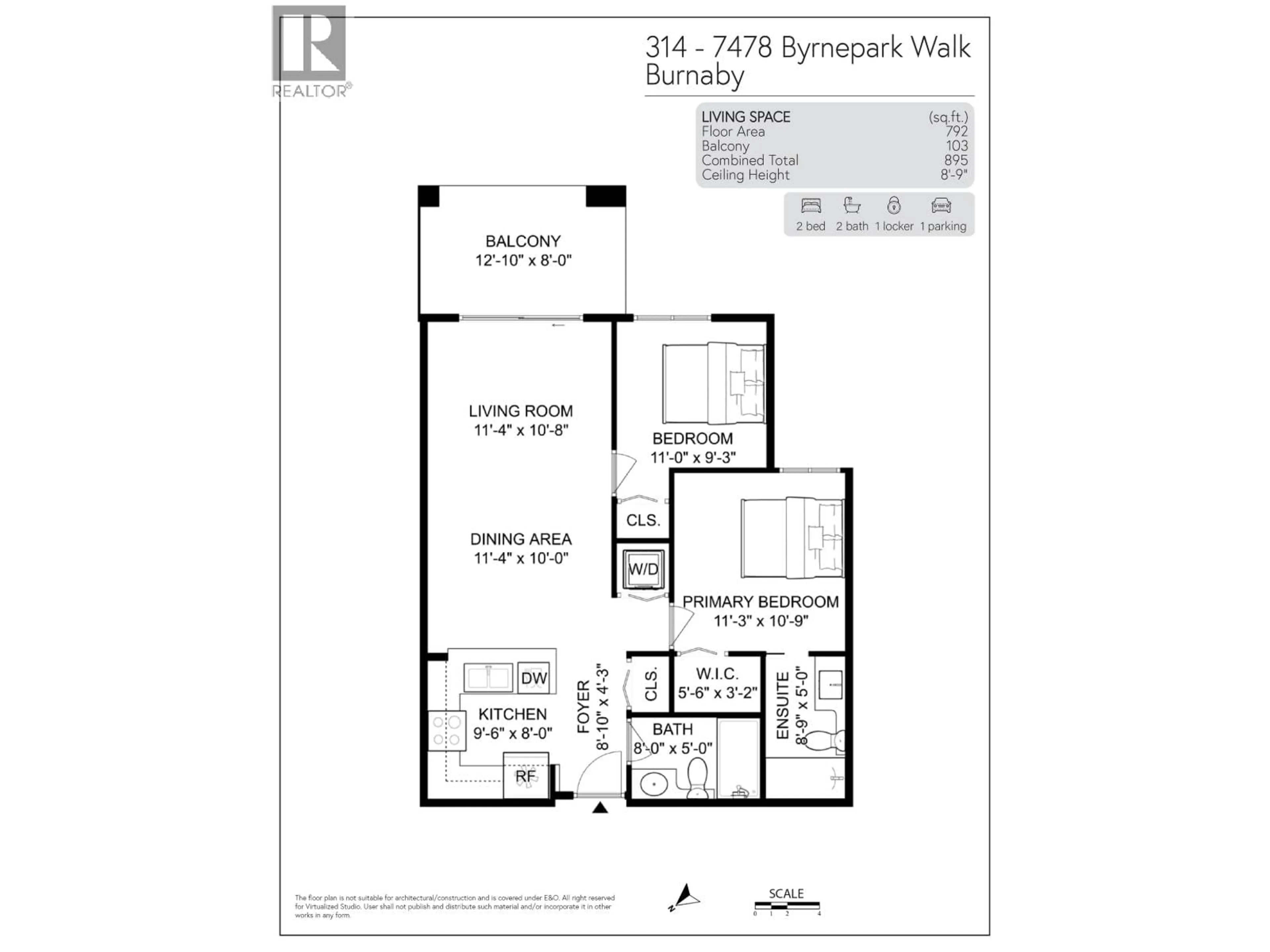 Floor plan for 314 - 7478 BYRNEPARK WALK, Burnaby British Columbia V3N0B5