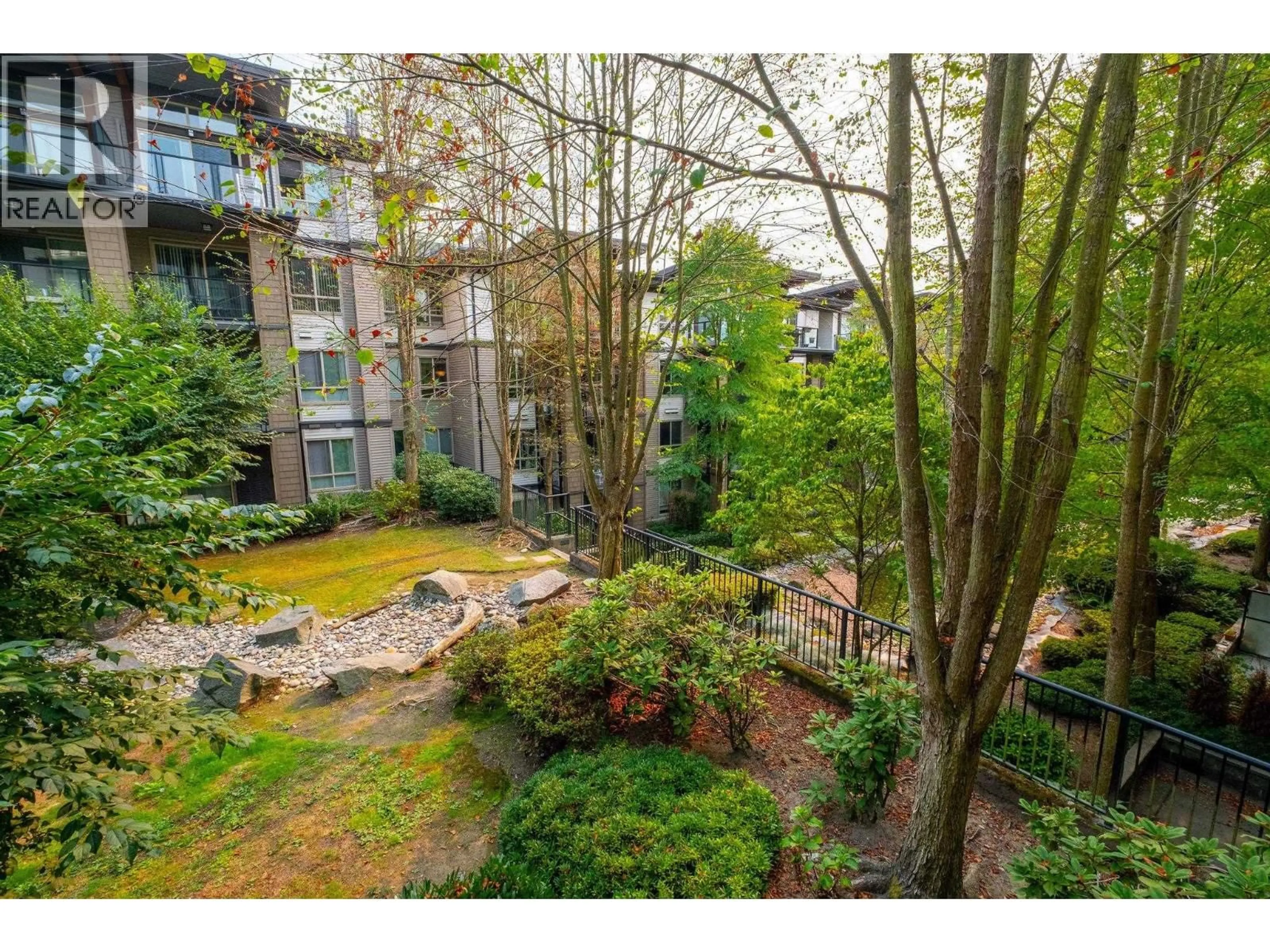Patio, forest/trees view for 314 - 7478 BYRNEPARK WALK, Burnaby British Columbia V3N0B5