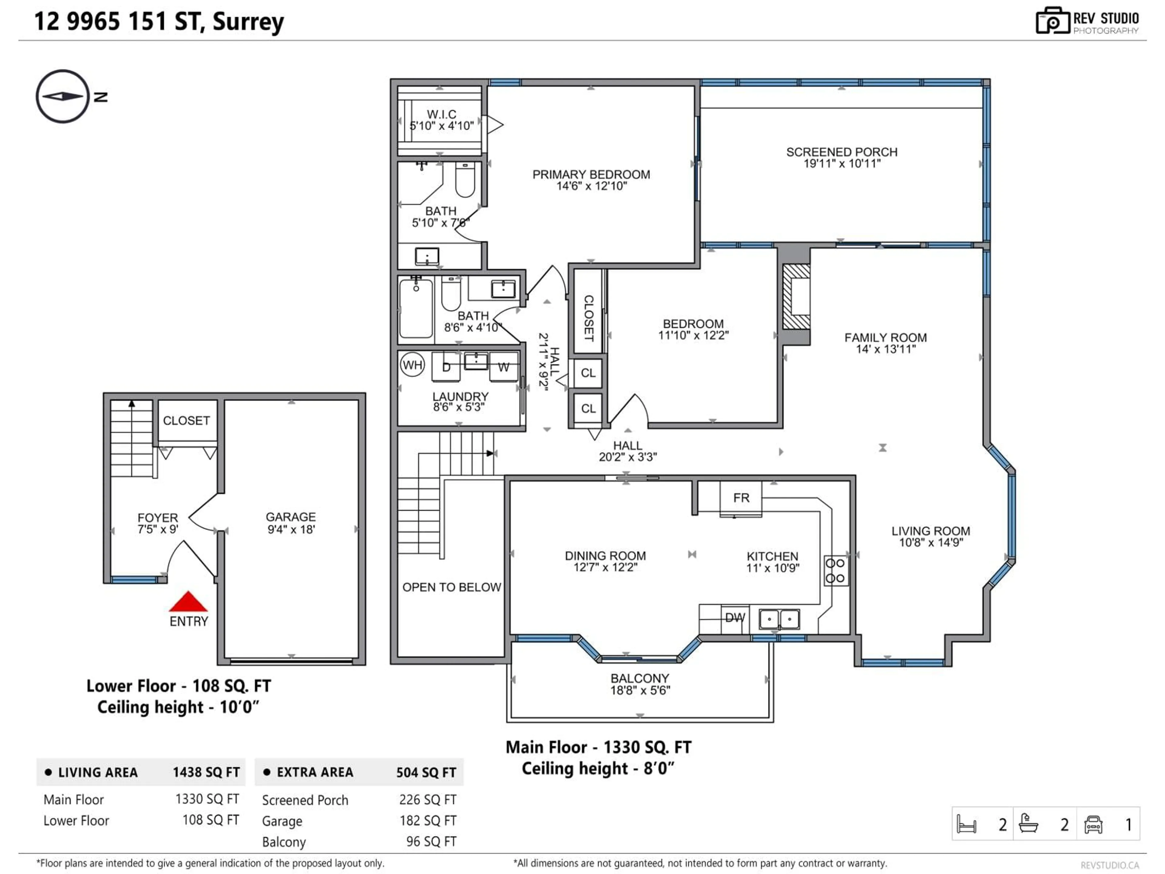 Floor plan for 12 - 9965 151, Surrey British Columbia V3R9N6