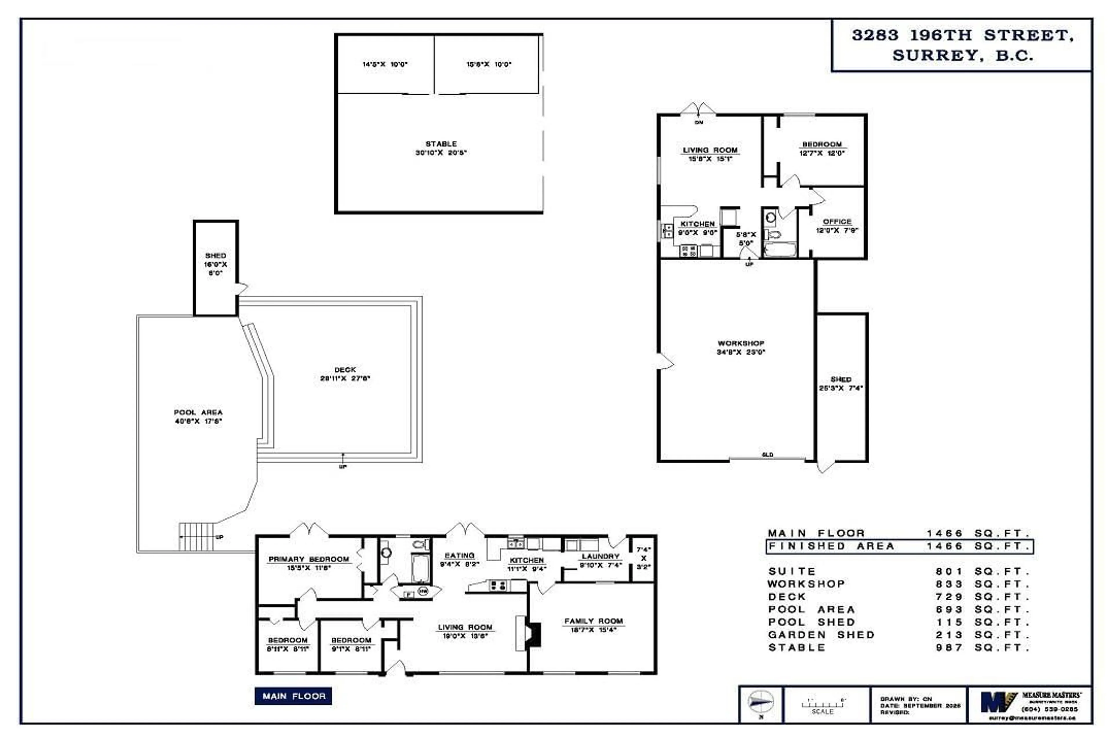 Floor plan for 3283 196, Surrey British Columbia V3Z1A9