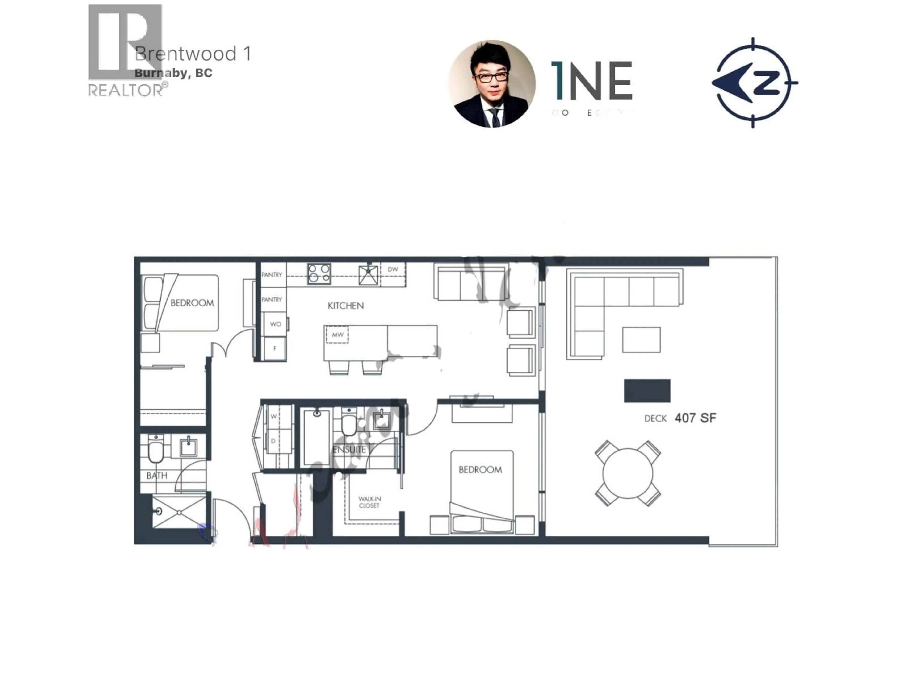Floor plan for 6005 - 4510 HALIFAX WAY, Burnaby British Columbia V5C0K4