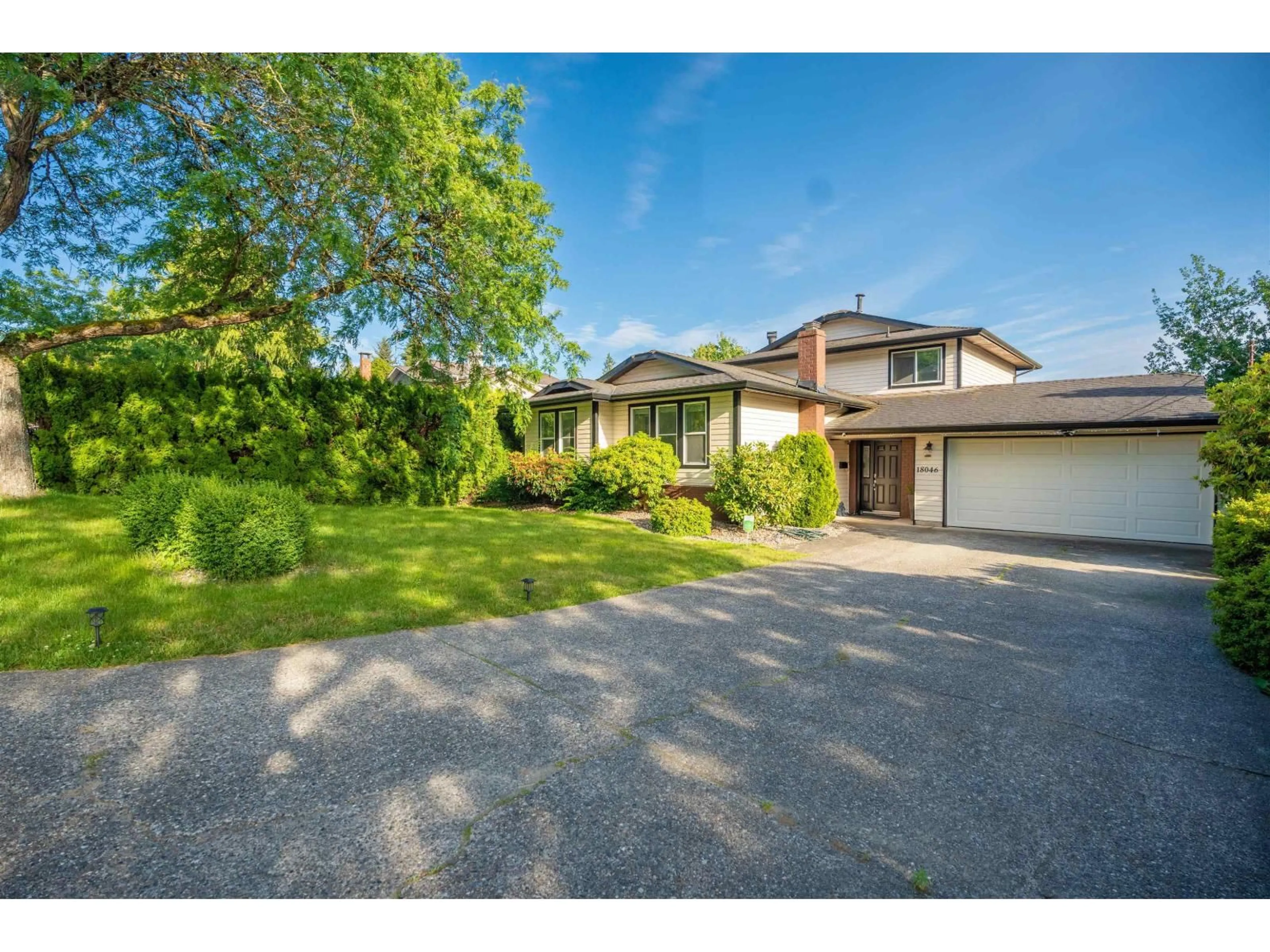 A pic from outside/outdoor area/front of a property/back of a property/a pic from drone, street for 18046 61A, Surrey British Columbia V3S5X1