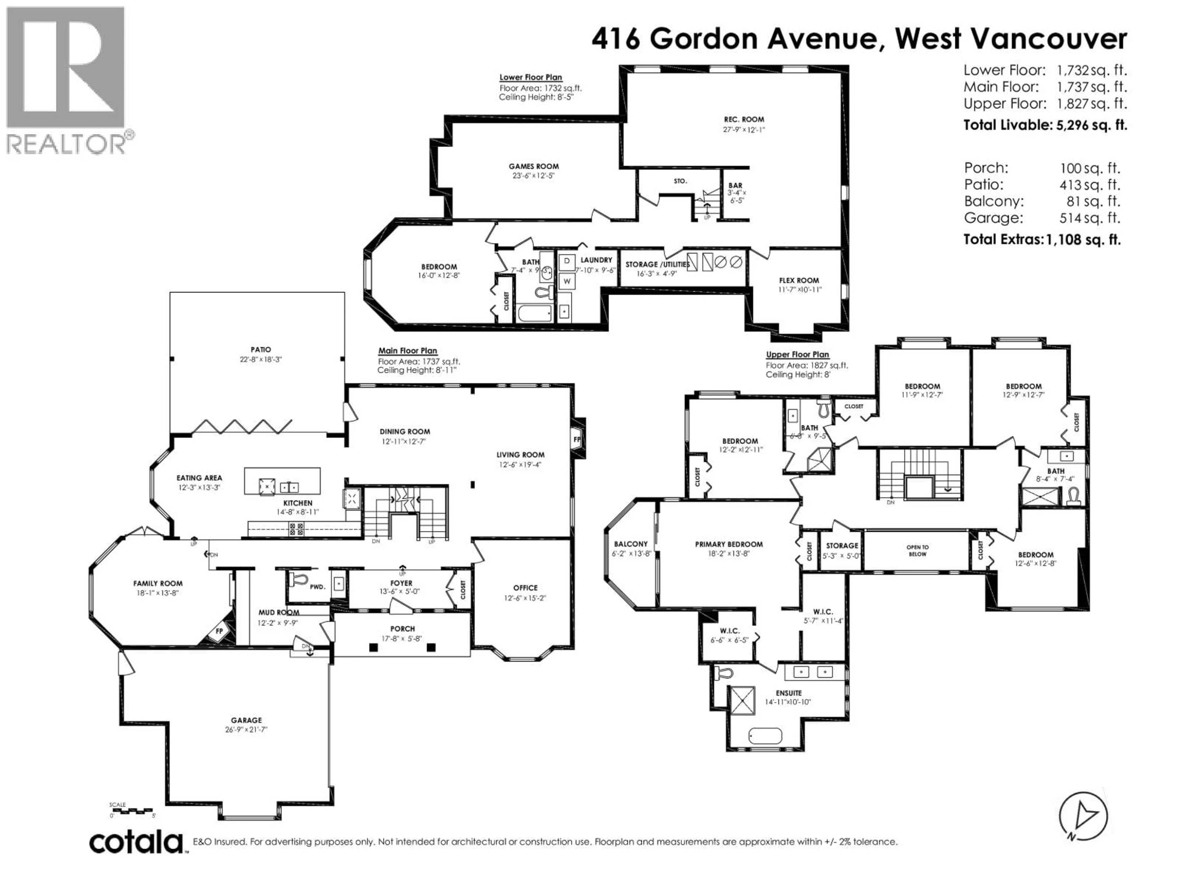 Floor plan for 416 GORDON AVENUE, West Vancouver British Columbia V7T1P3