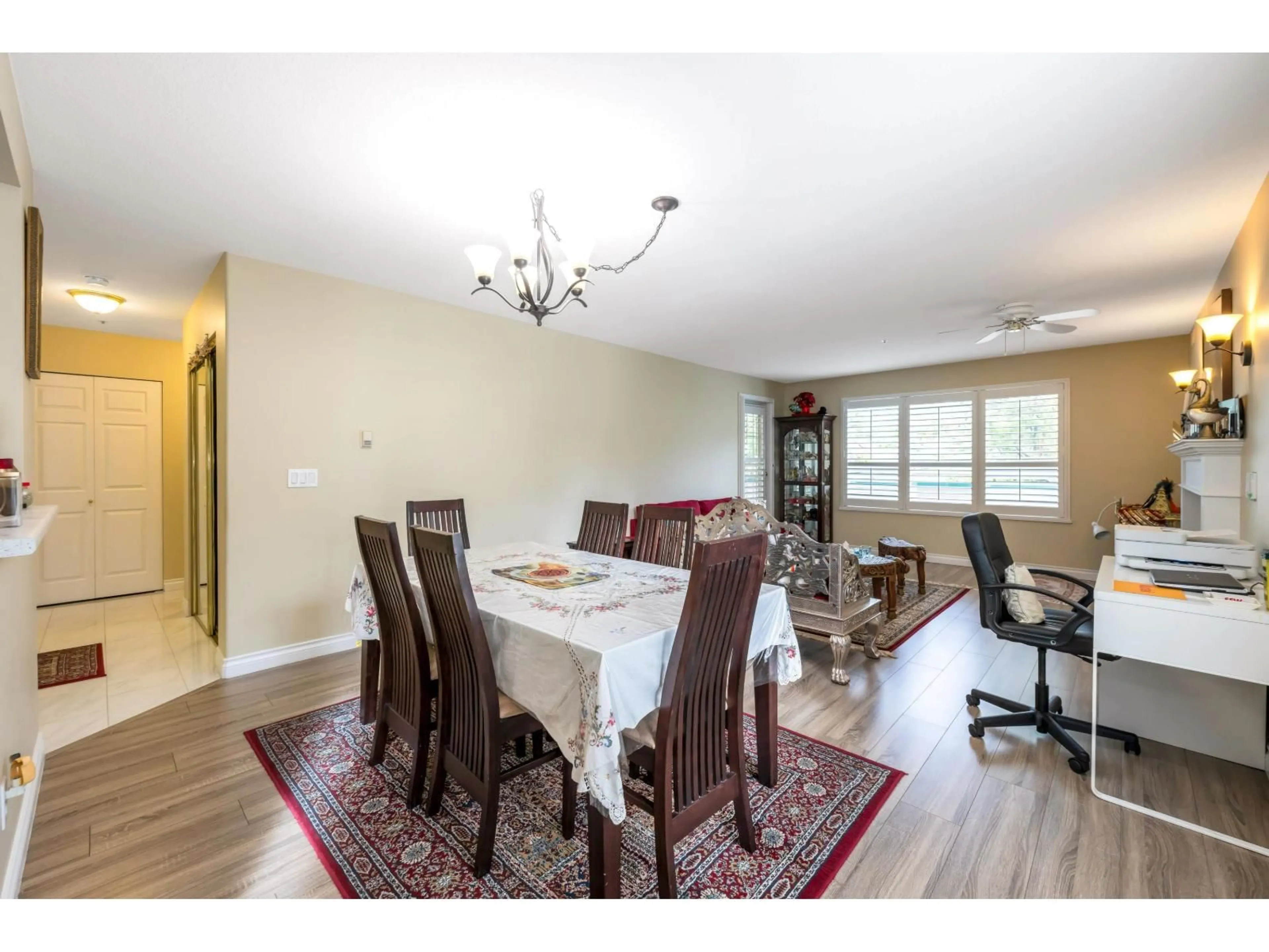 Dining room, wood/laminate floor for 303 - 13870 70, Surrey British Columbia V3W0R9