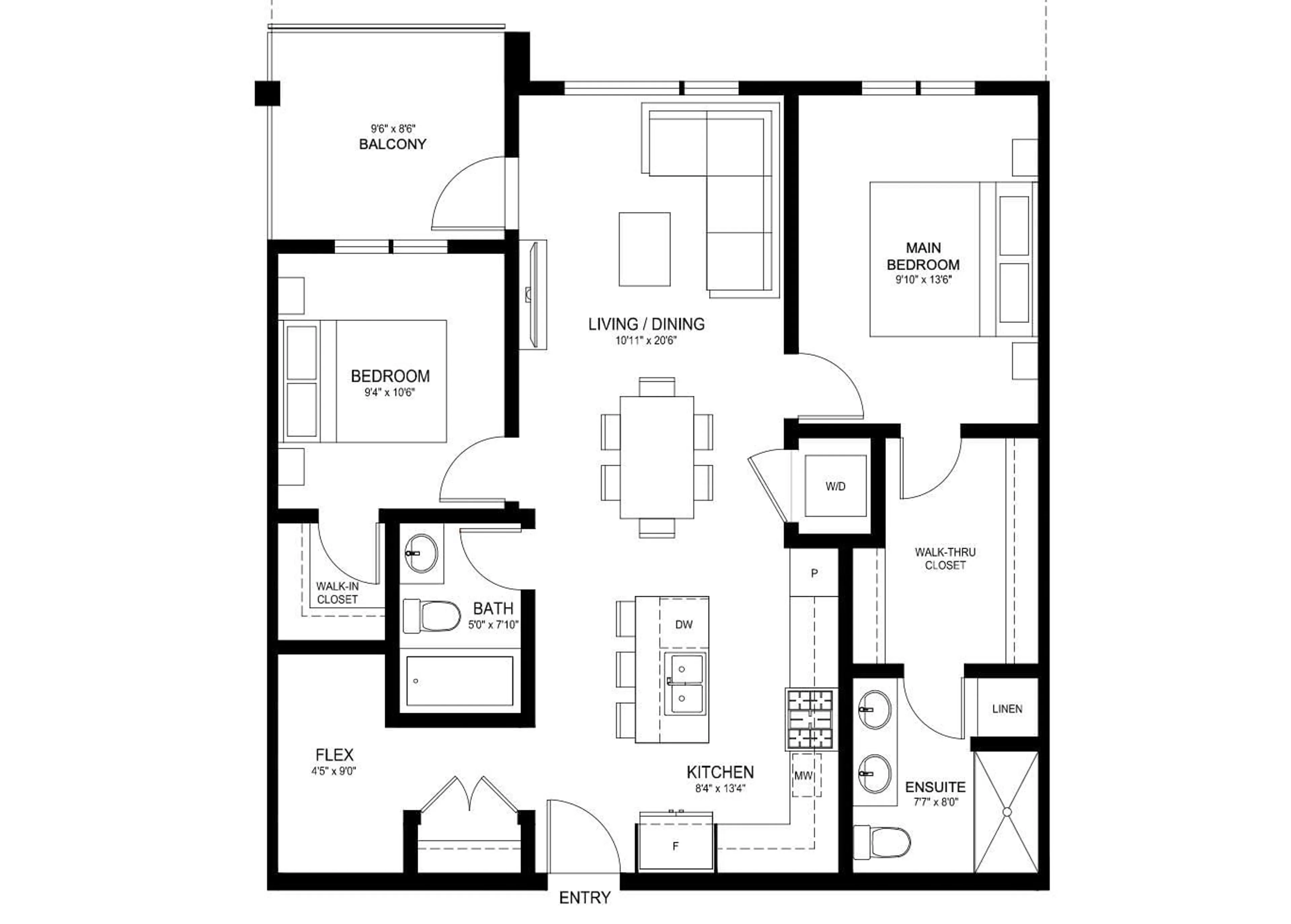 Floor plan for B314 - 20049 82, Langley British Columbia V2Y2A7