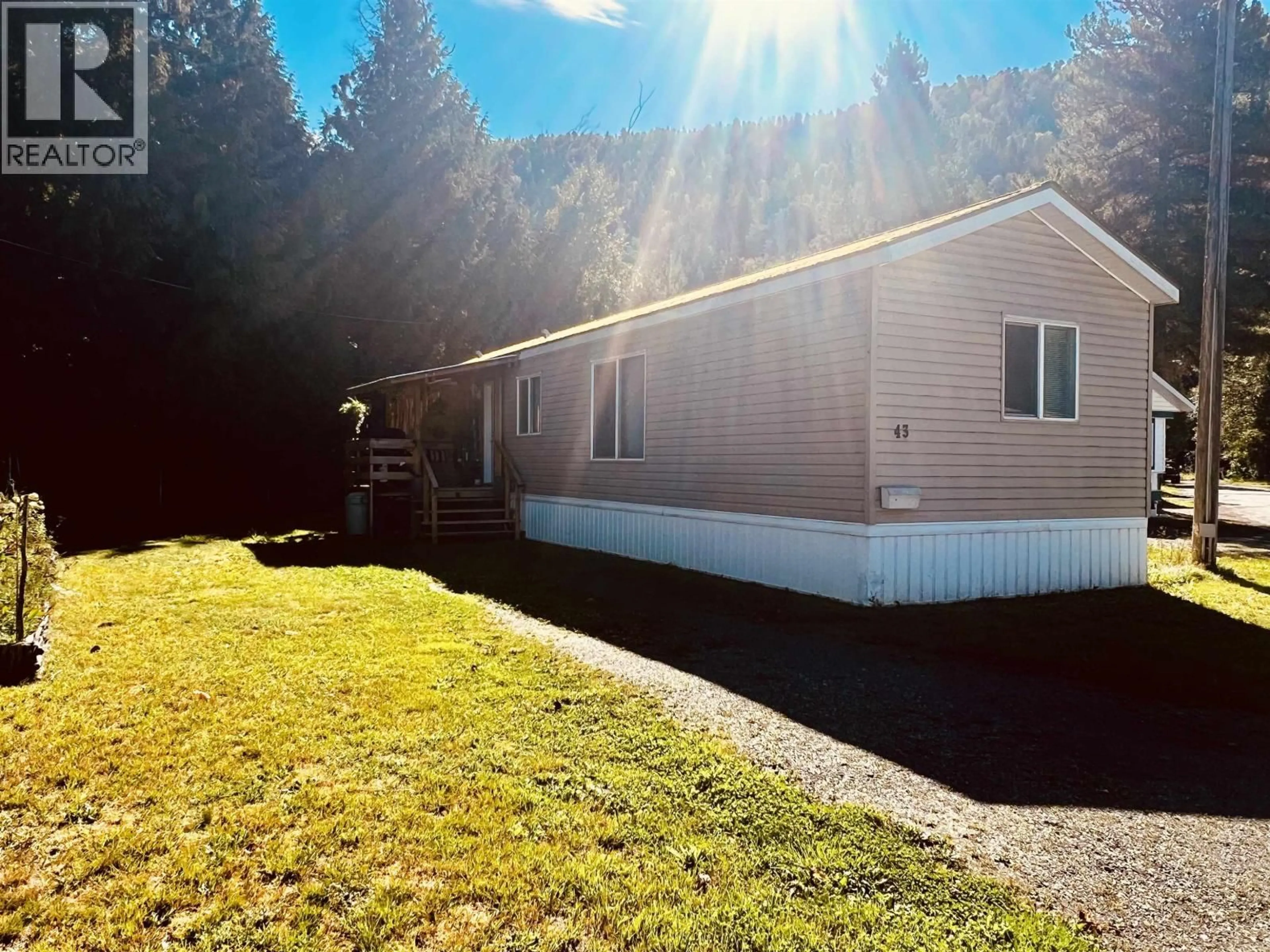 A pic from outside/outdoor area/front of a property/back of a property/a pic from drone, unknown for 43 - 4619 LOWRIE AVENUE, Terrace British Columbia V8G5J5