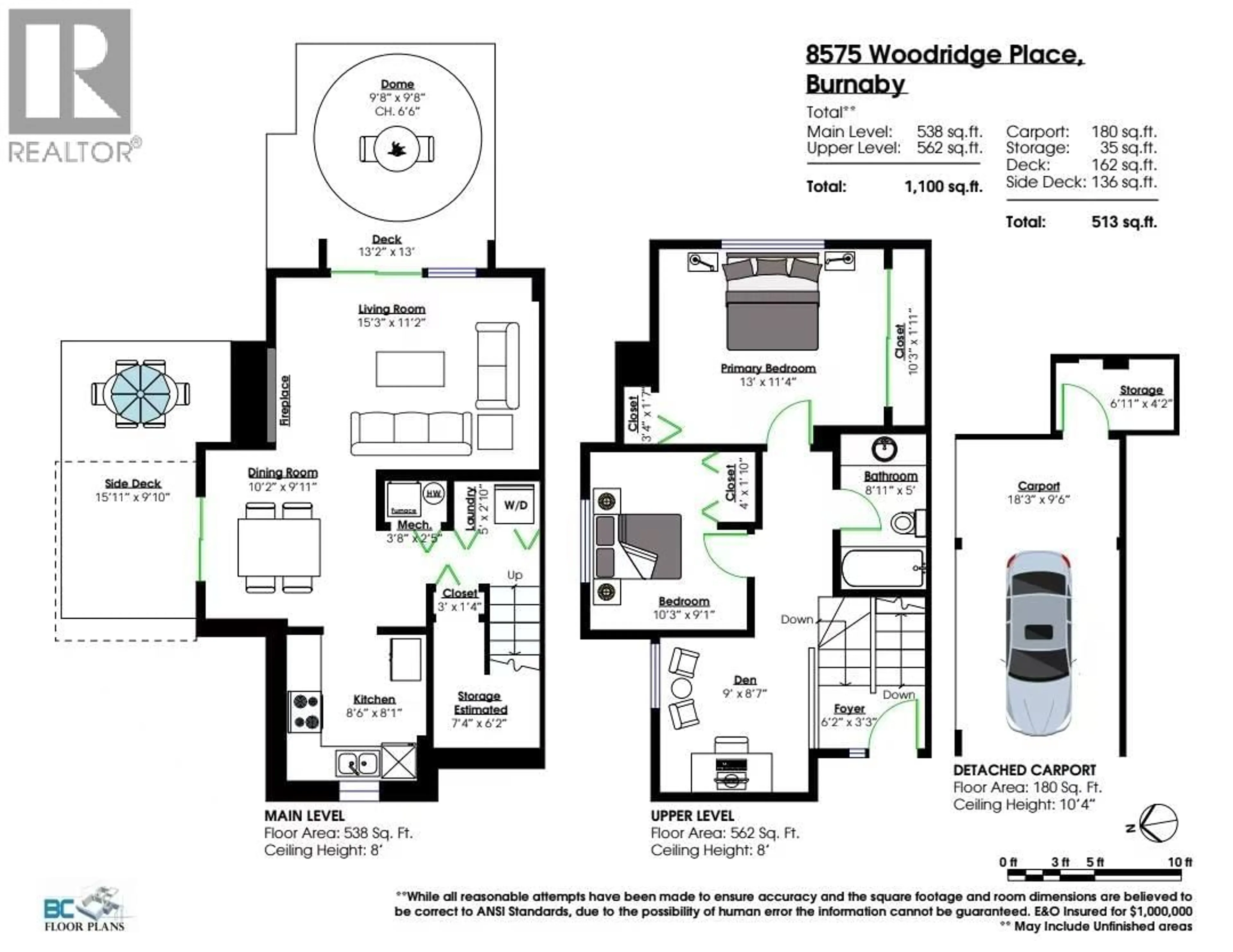 Floor plan for 8575 WOODRIDGE PLACE, Burnaby British Columbia V5A4B3