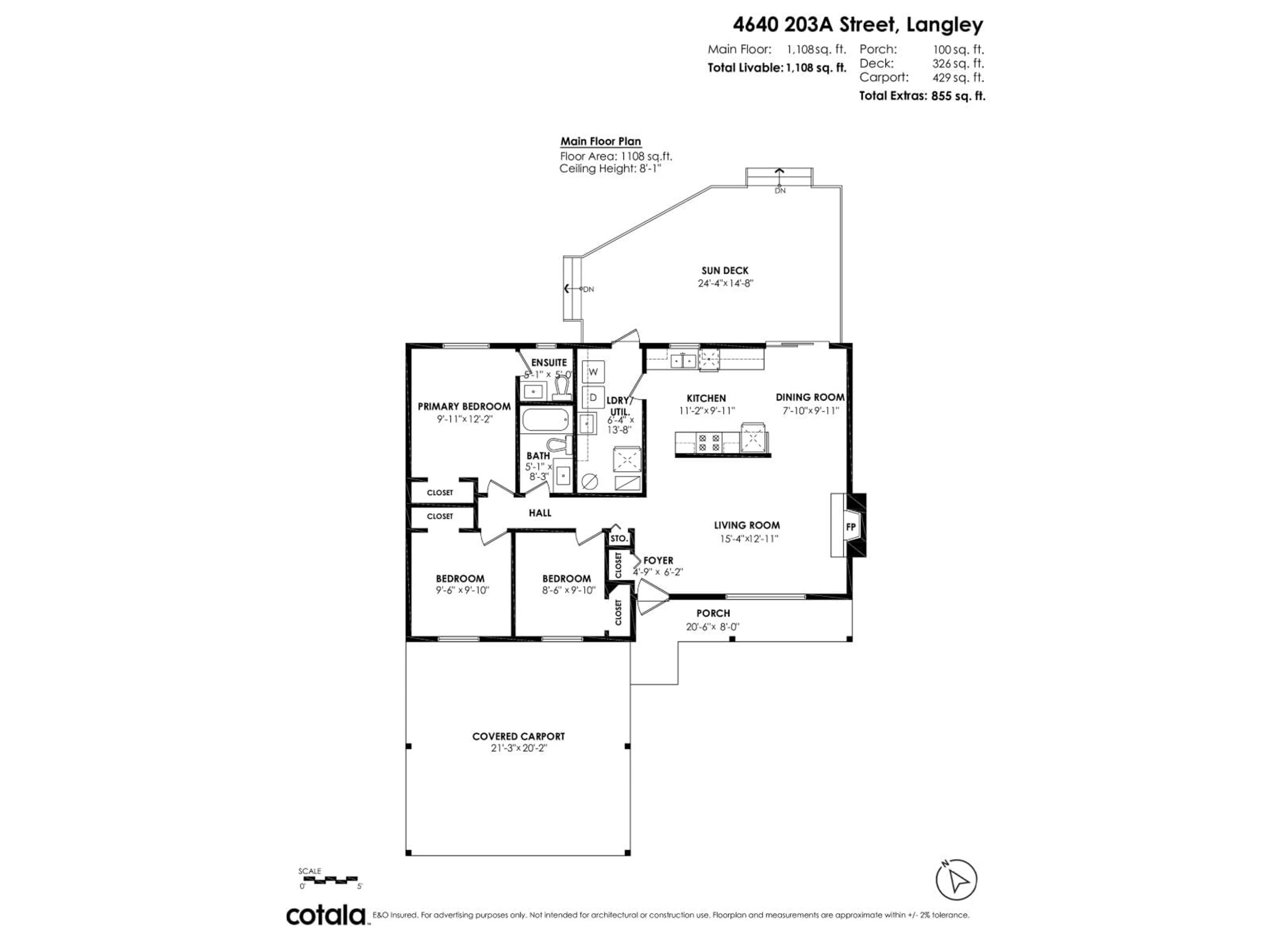 Floor plan for 4640 203A, Langley British Columbia V3A5K1