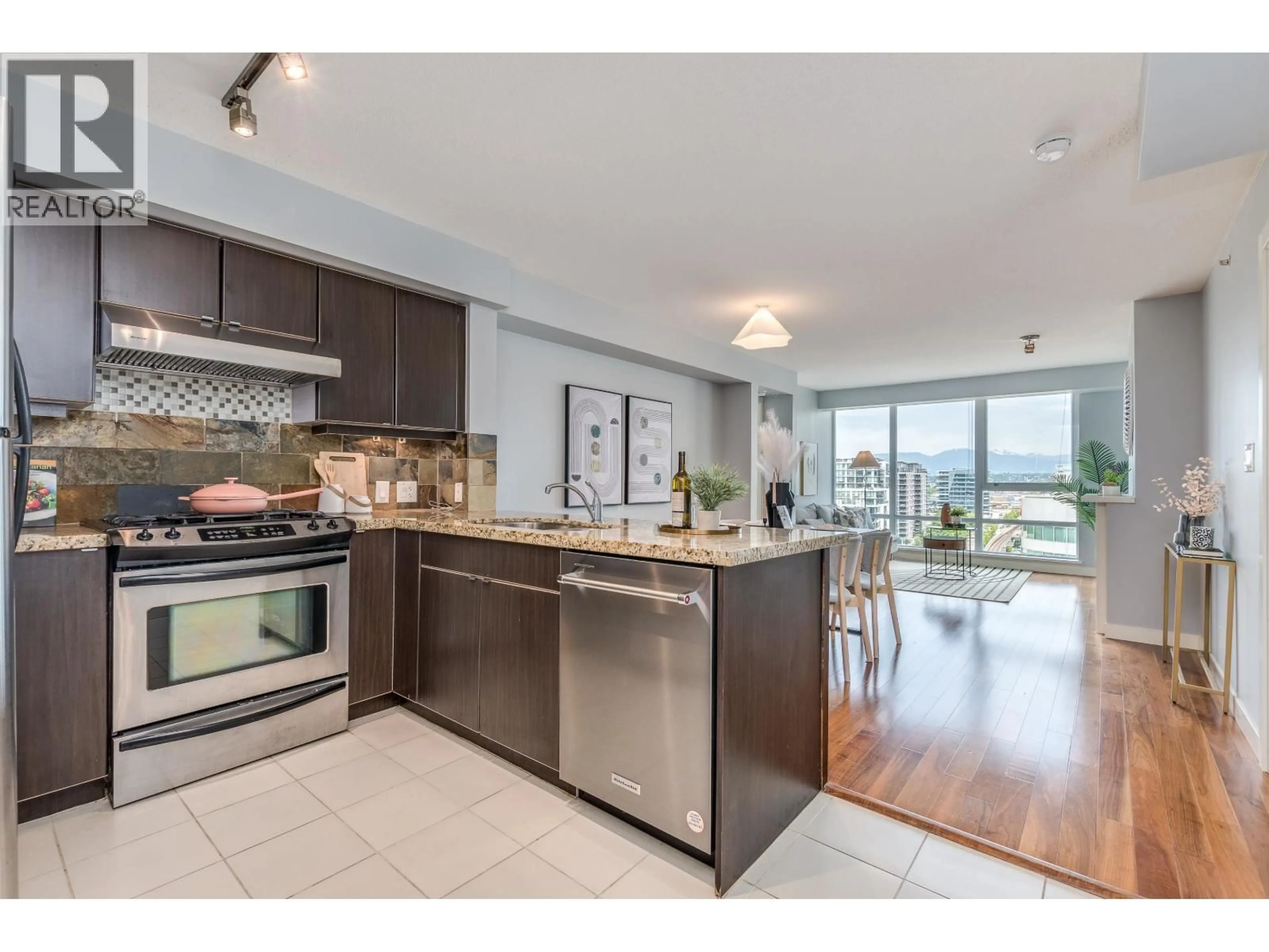 Open concept kitchen, unknown for 1710 - 6068 NO. 3 ROAD, Richmond British Columbia V6Y4M7