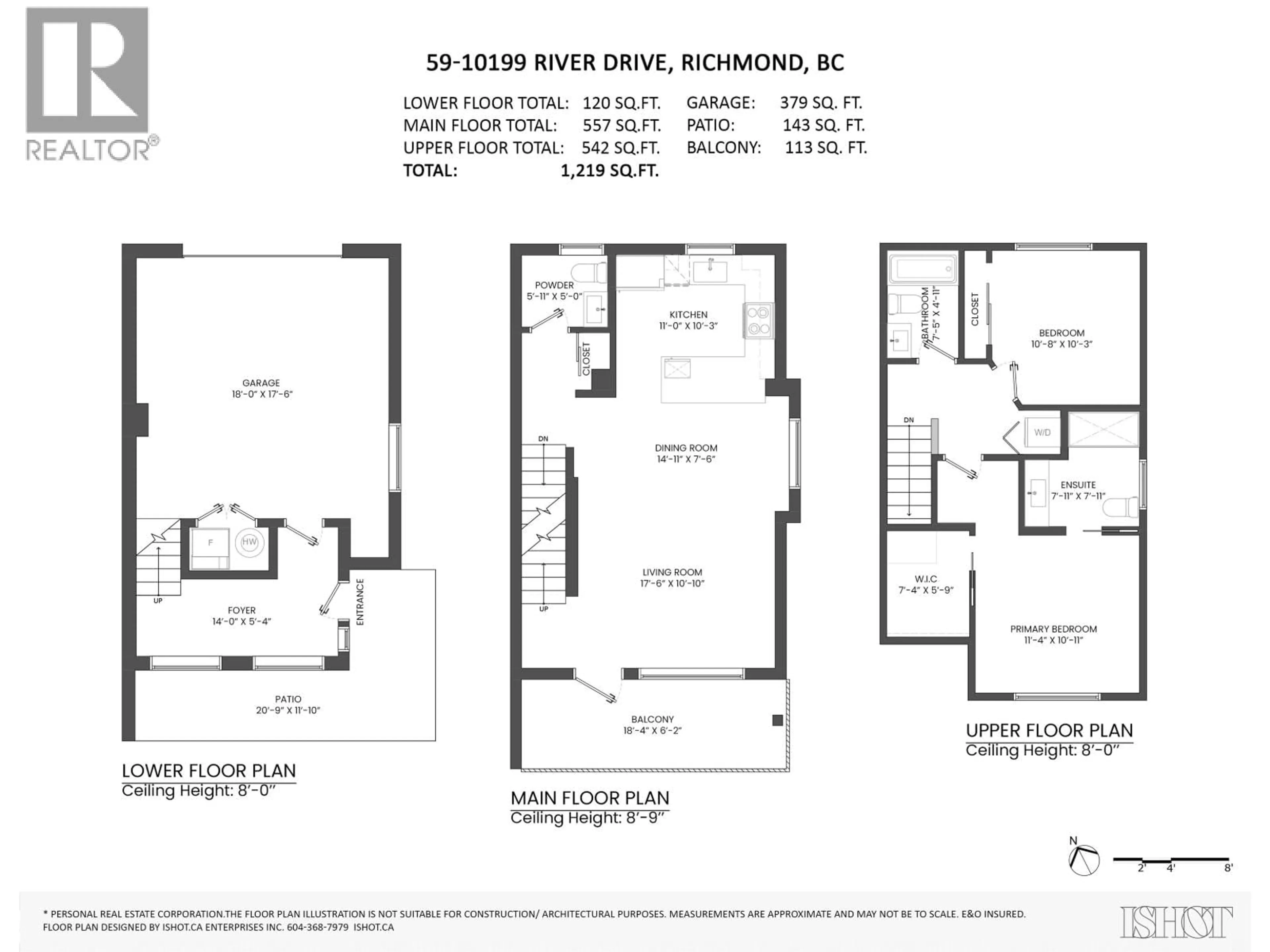 Floor plan for 59 - 10199 RIVER DRIVE, Richmond British Columbia V6X1Z2