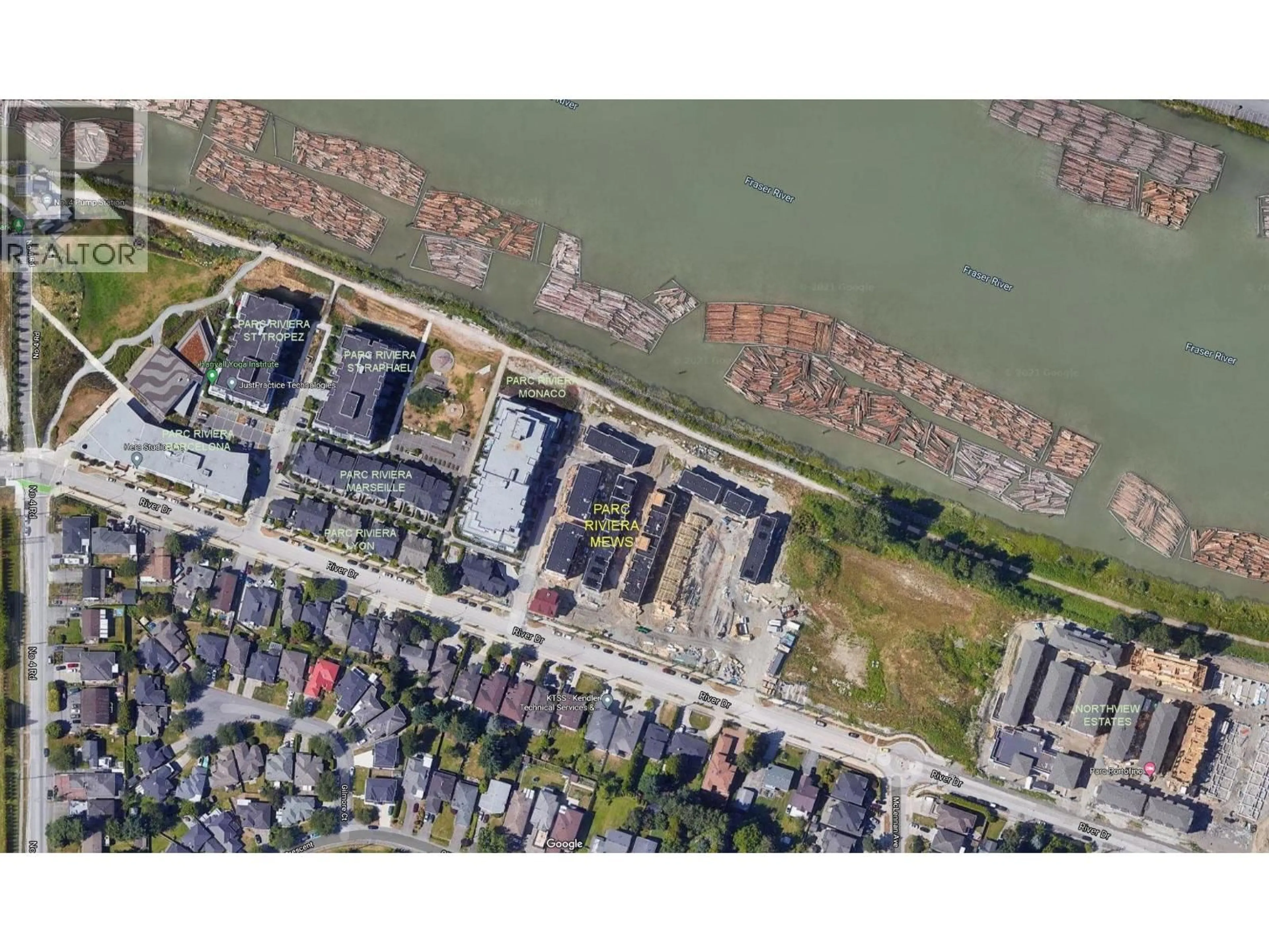 A pic from outside/outdoor area/front of a property/back of a property/a pic from drone, unknown for 59 - 10199 RIVER DRIVE, Richmond British Columbia V6X1Z2