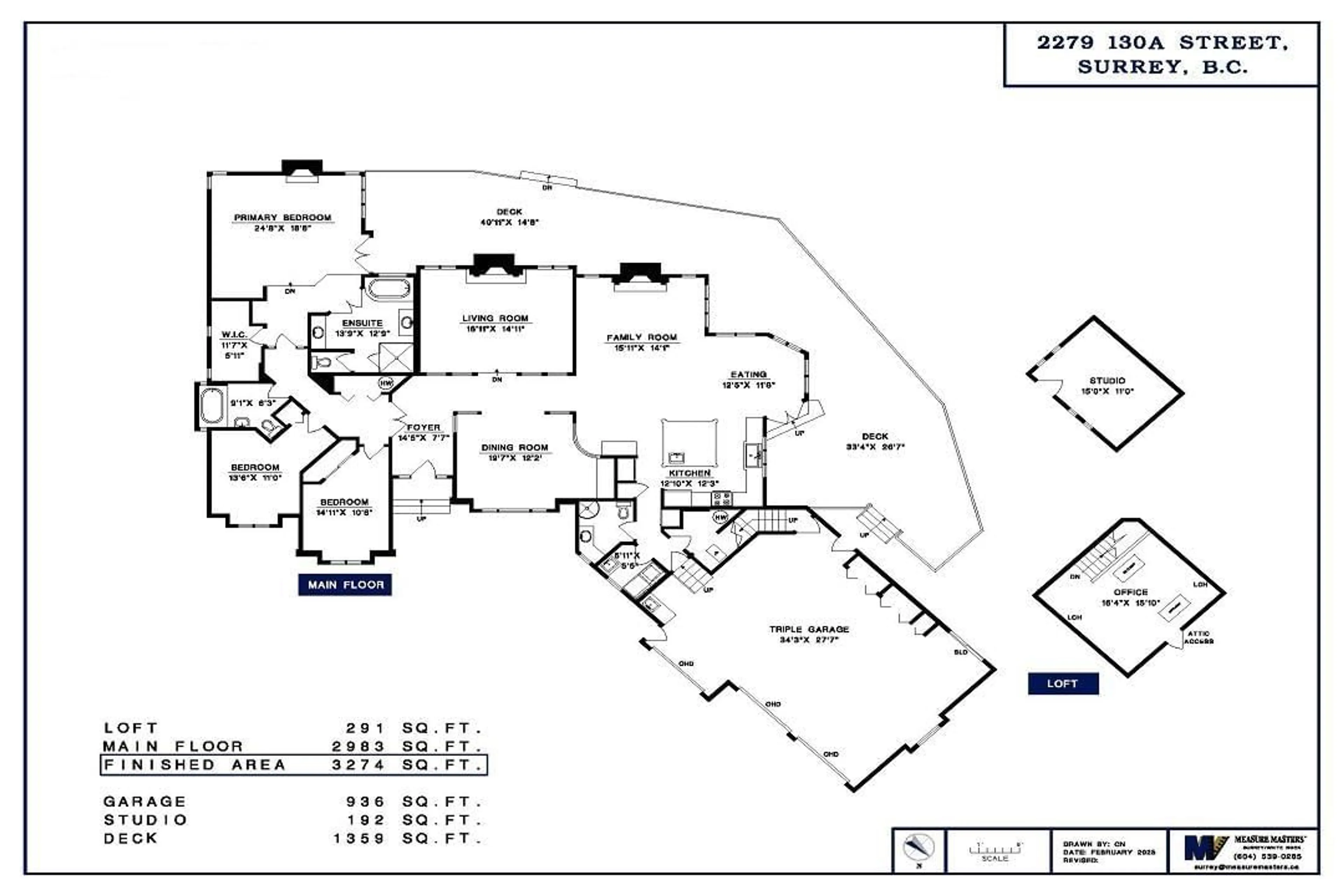 Floor plan for 2279 130A, Surrey British Columbia V4A8Y5