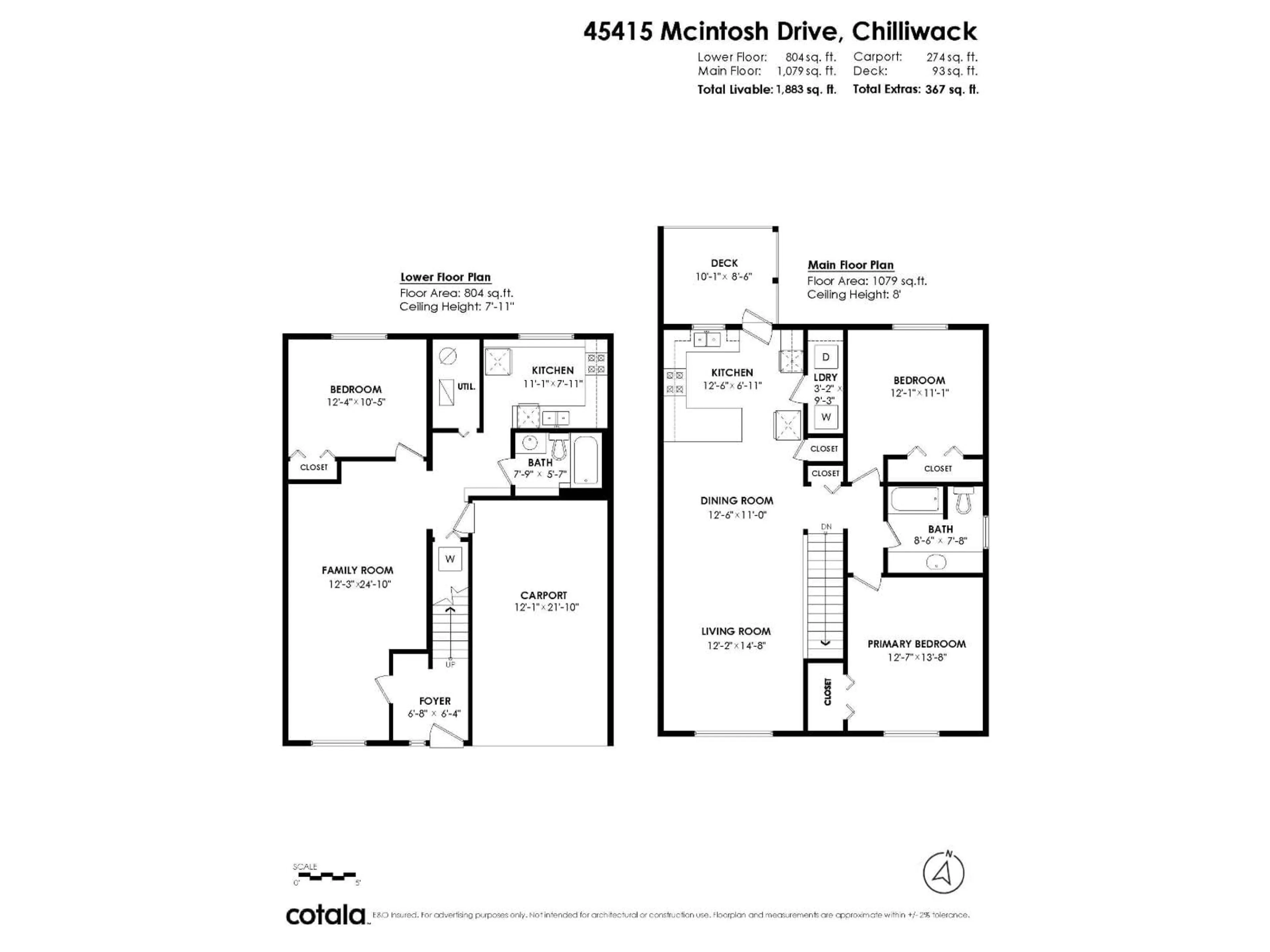 Floor plan for 45415 MCINTOSH DRIVE, Chilliwack British Columbia V2P6V4