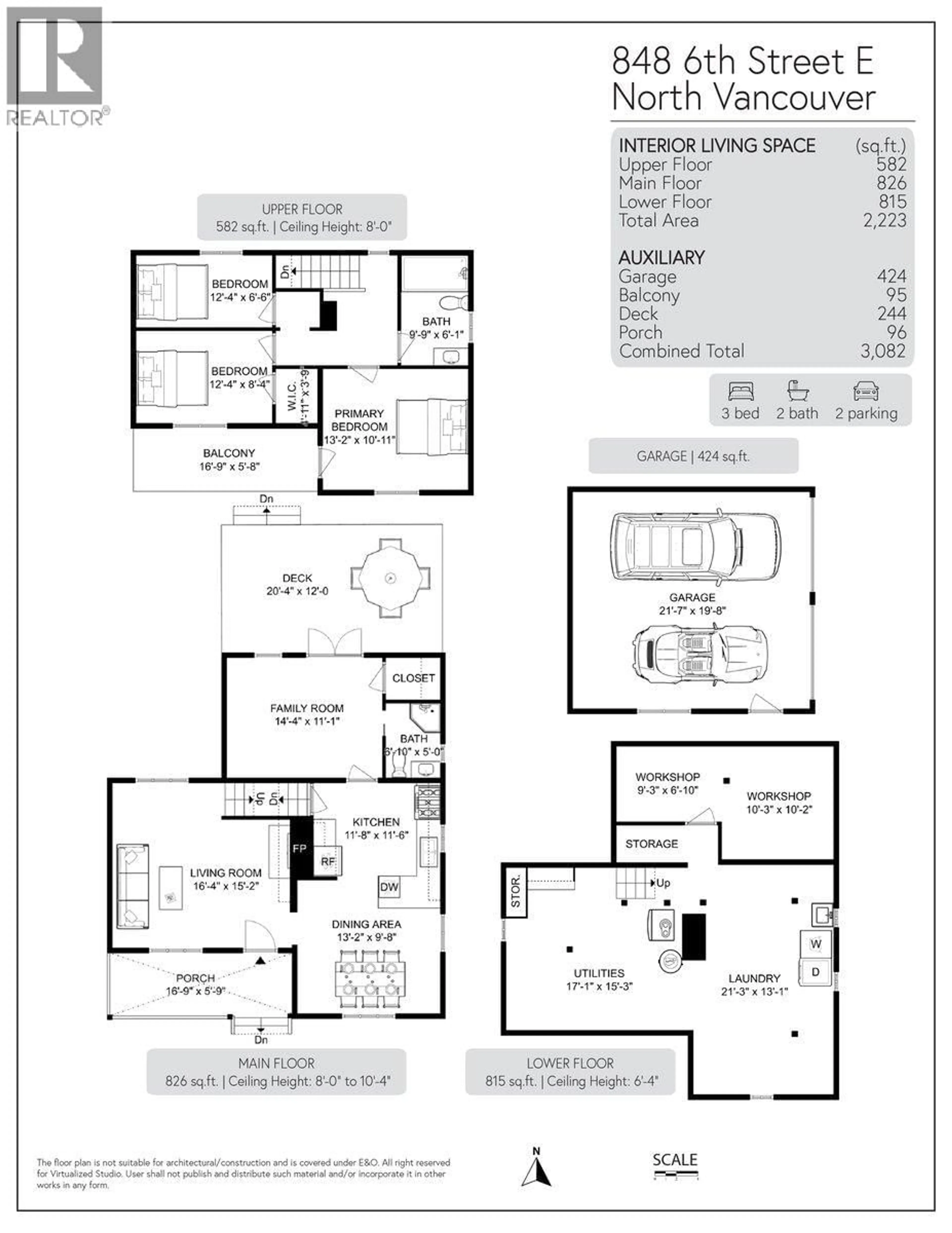 Floor plan for 848 6TH STREET, North Vancouver British Columbia V7L1R7