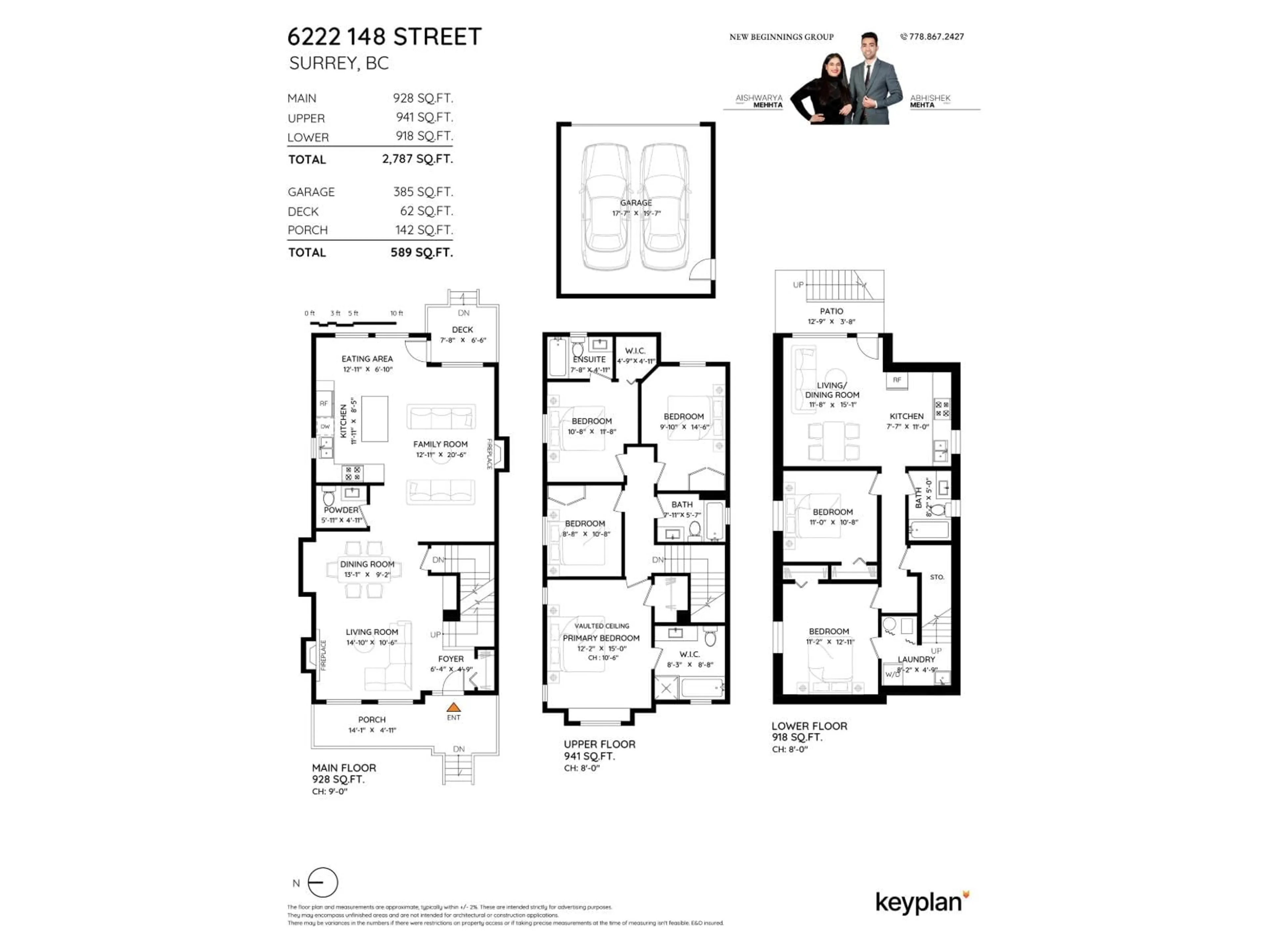 Floor plan for 6222 148, Surrey British Columbia V3S8E8