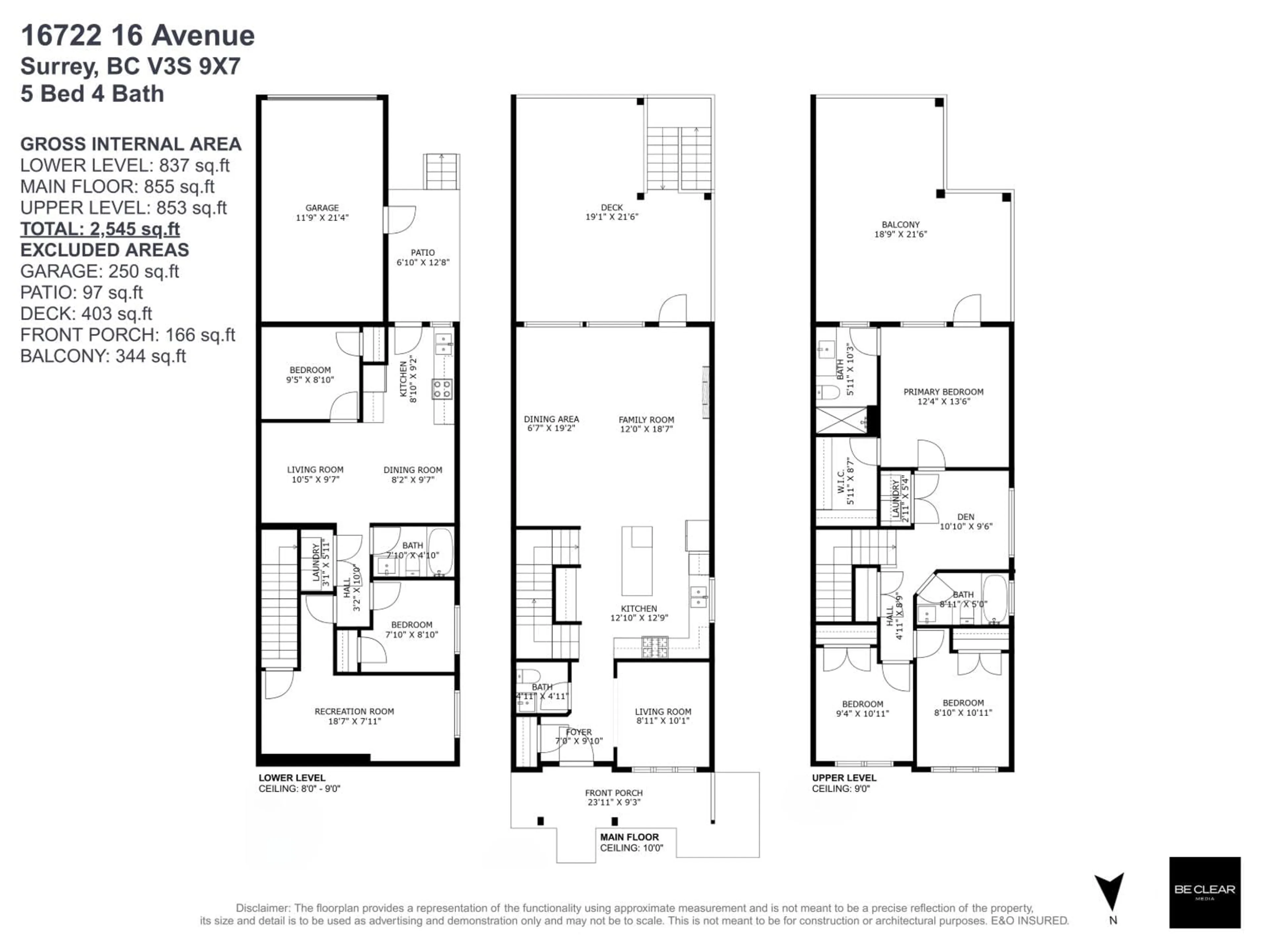 Floor plan for 16722 16, Surrey British Columbia V3S9X7